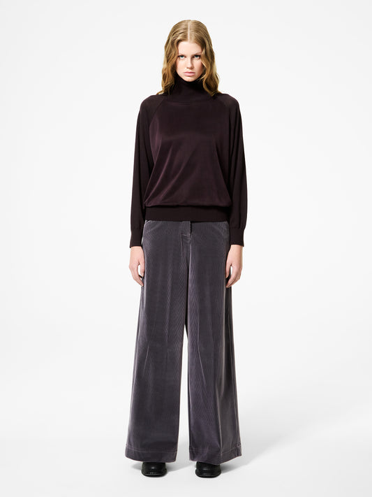Cupro Turtleneck Wom Soft Knit