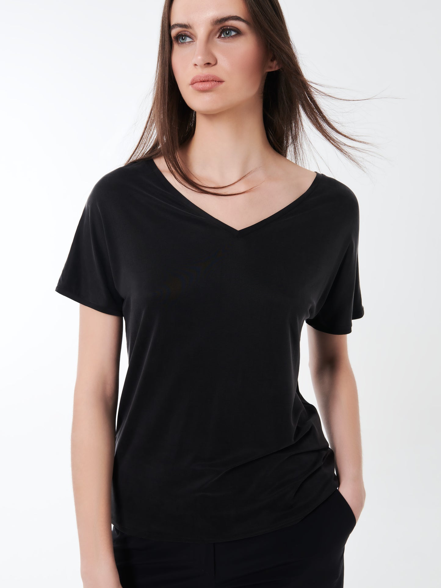 Cupro V Neck Wom Shirty