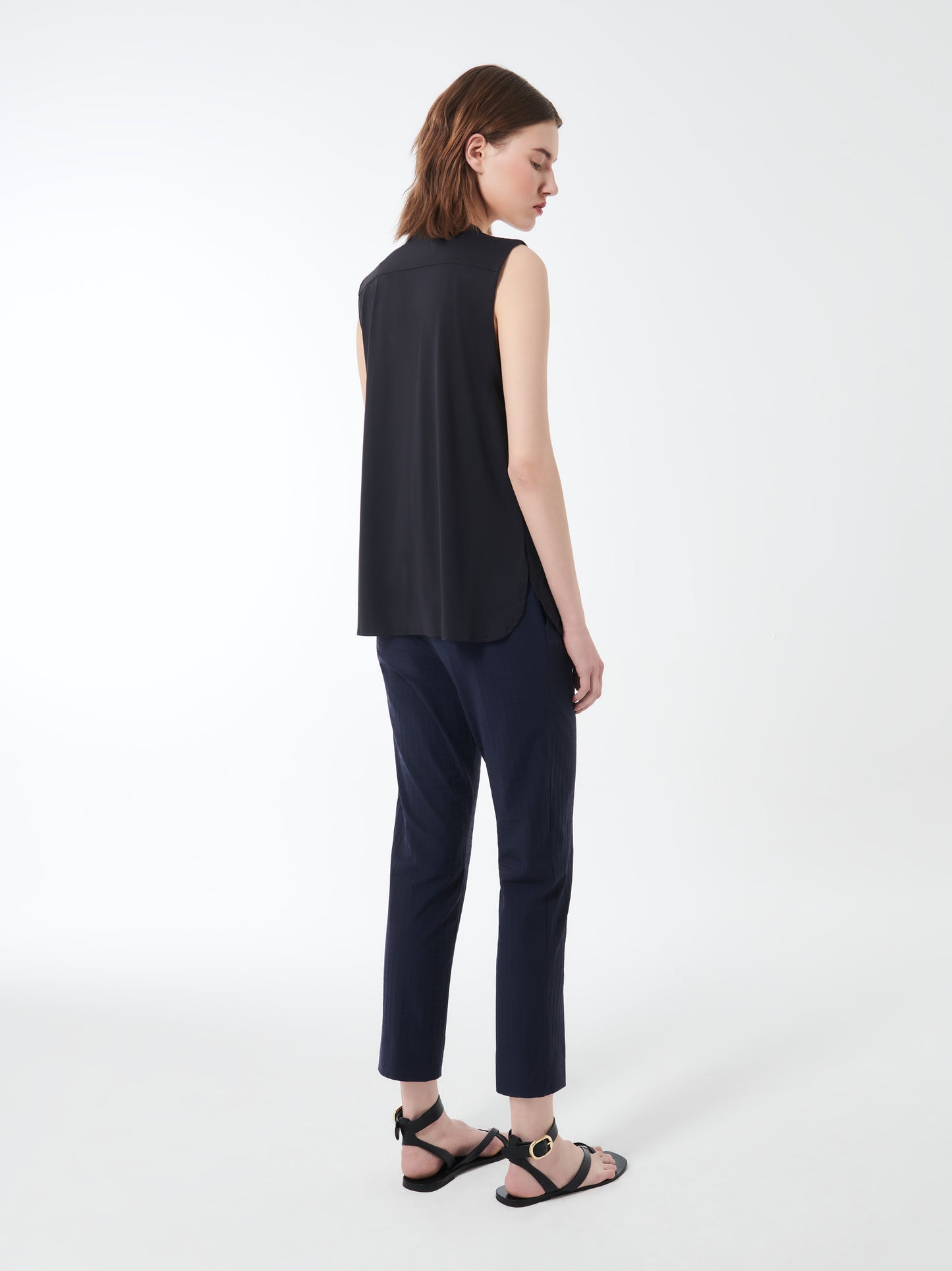 Oxford Sleeveless Wom Shirt