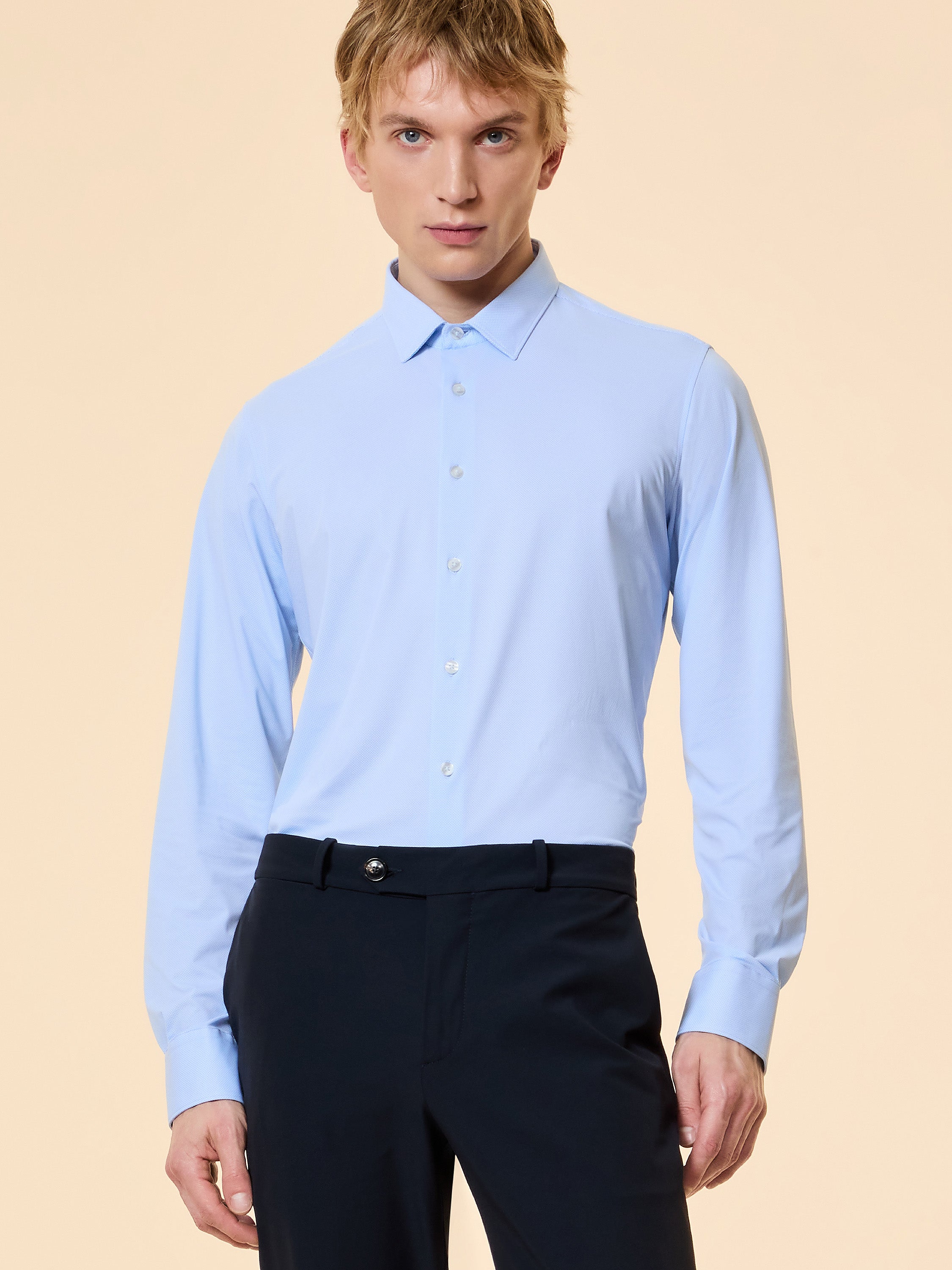 Oxford Jacquard Open  Shirt