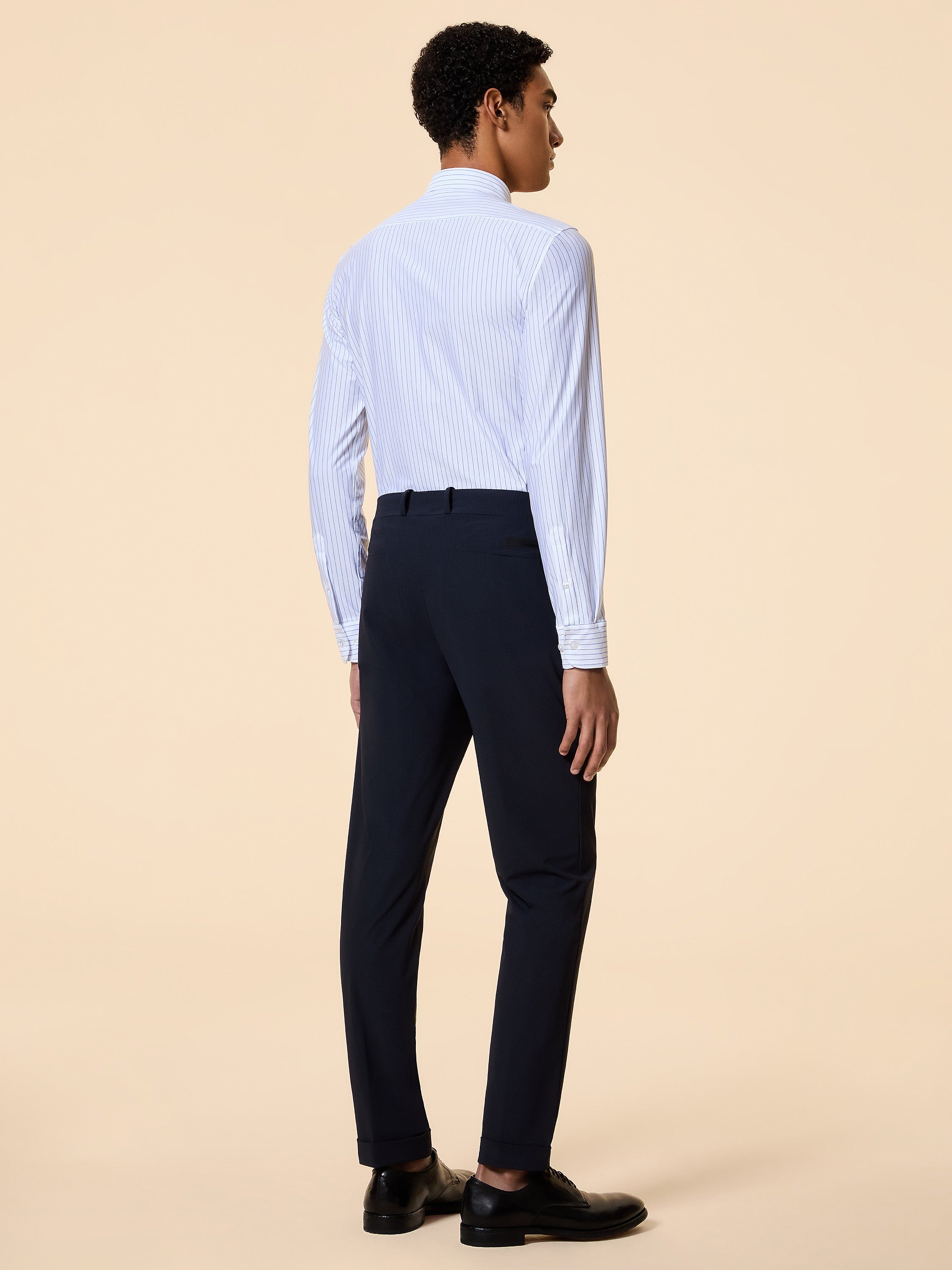 Oxford Jacquard Stripe Open Shirt - RRD Roberto Ricci Designs - Official Online Store