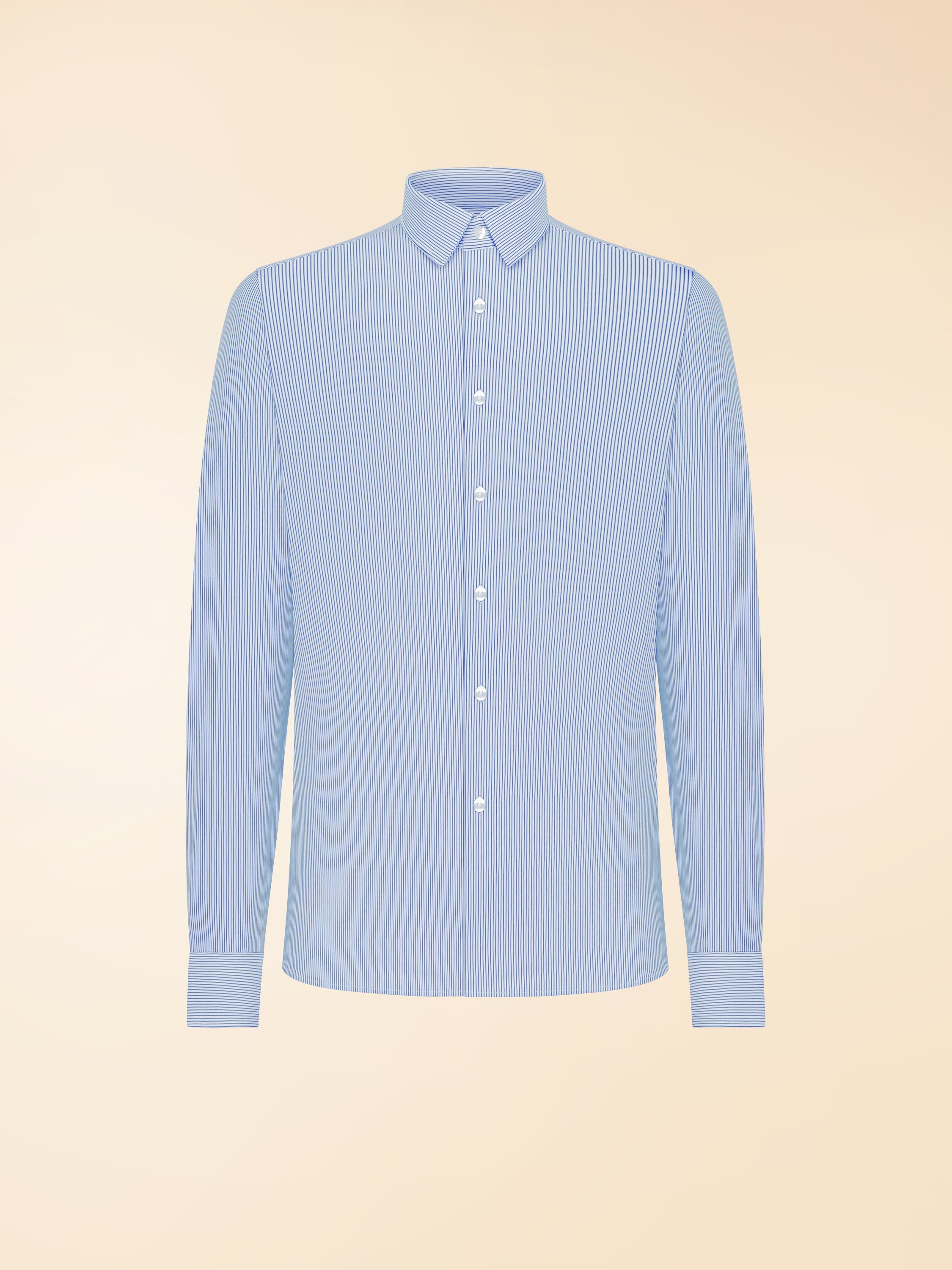 Oxford Jacquard Stripe Open Shirt - RRD Roberto Ricci Designs - Official Online Store