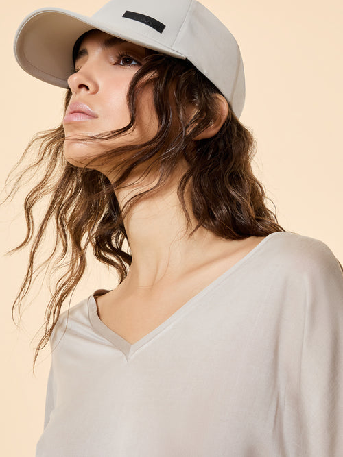 Cupro V-Neck Wom Shirty - RRD Roberto Ricci Designs - Official Online Store