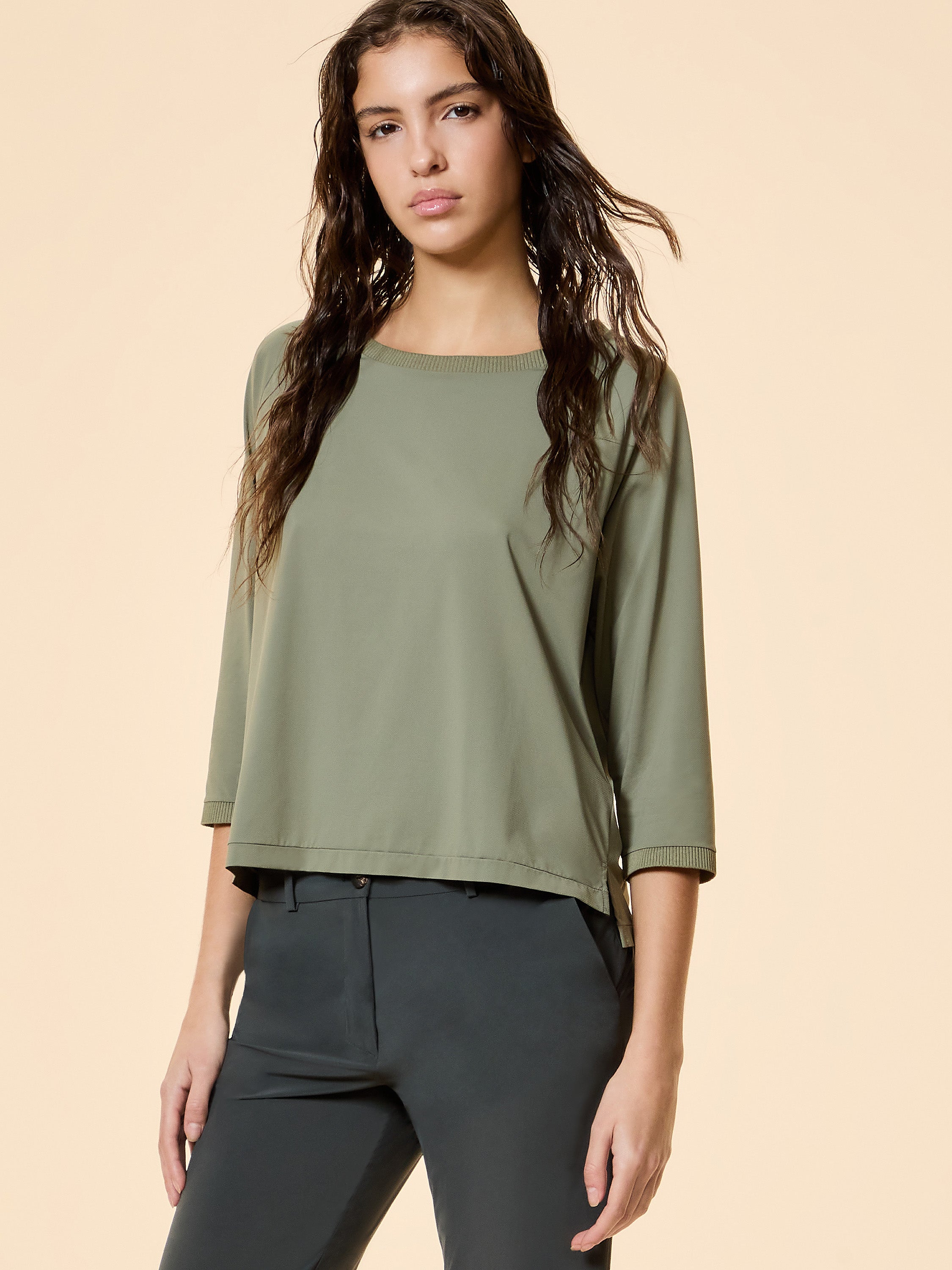 Oxford Gdy Crop 34 Wom Shirty - RRD Roberto Ricci Designs - Official Online Store