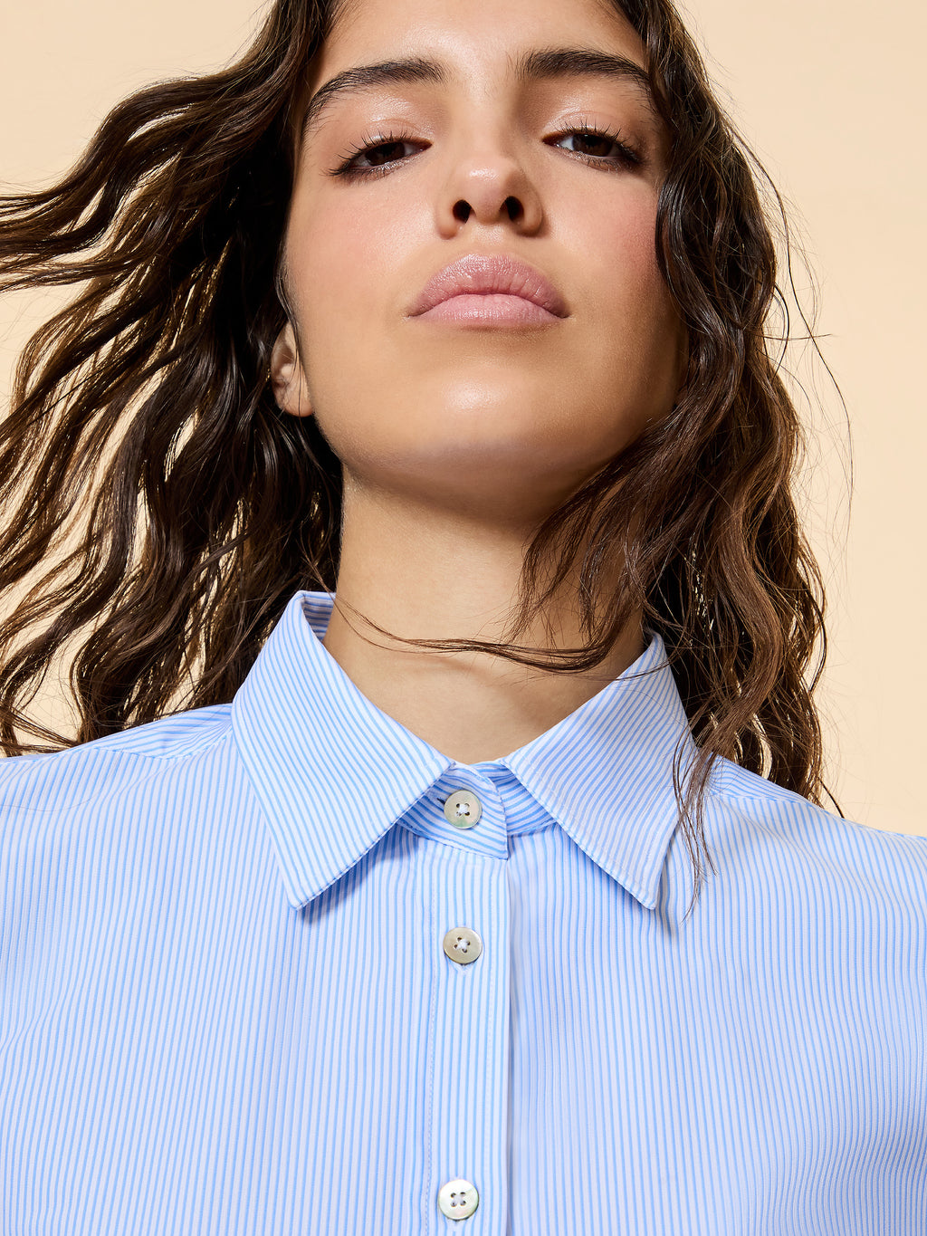 Oxford Jacquard Stripe  Wom Shirt