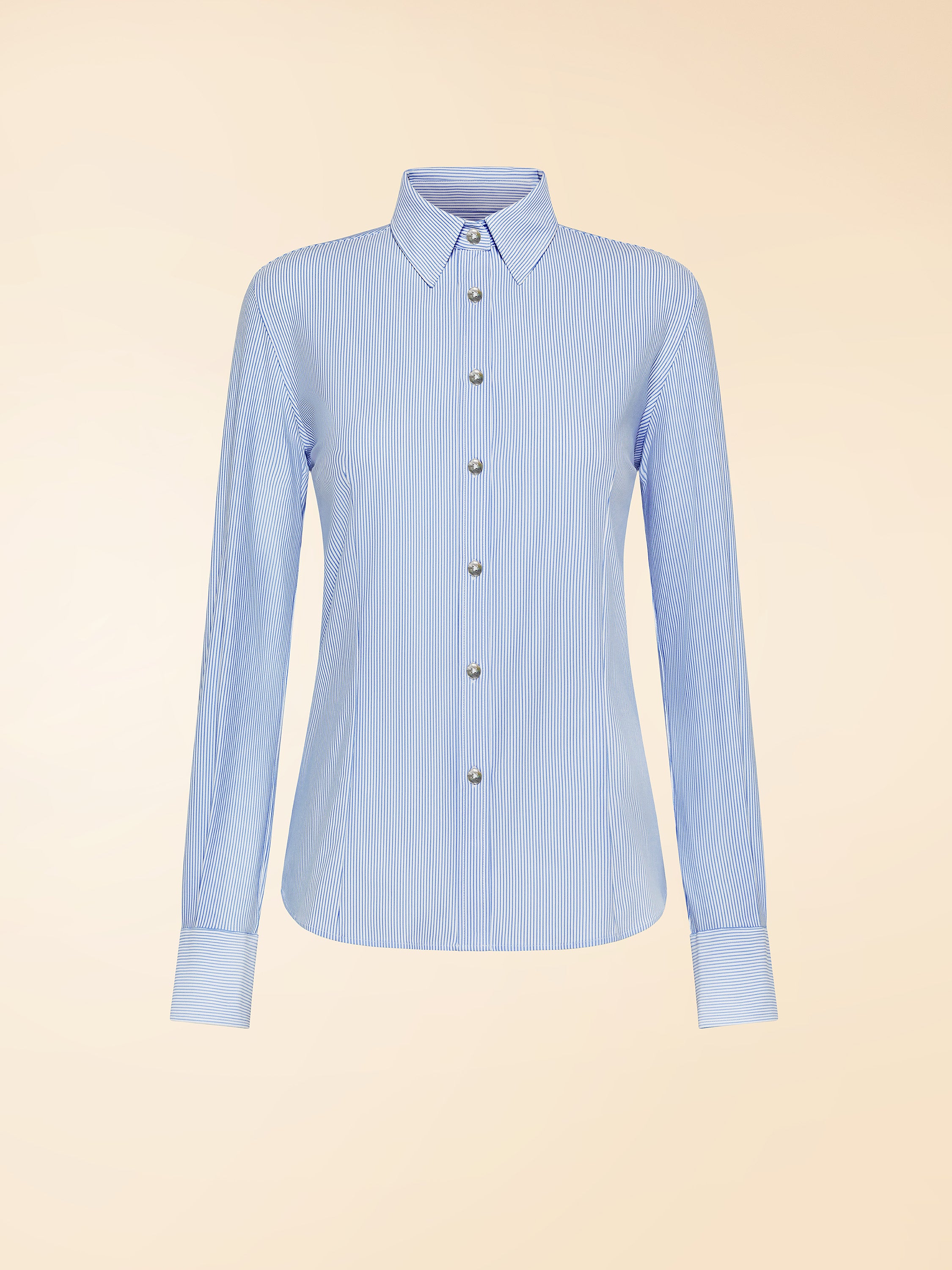 Oxford Jacquard Stripe  Wom Shirt