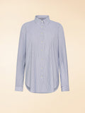 Oxford Jacquard Stripe Boyfriend Wom Shirt