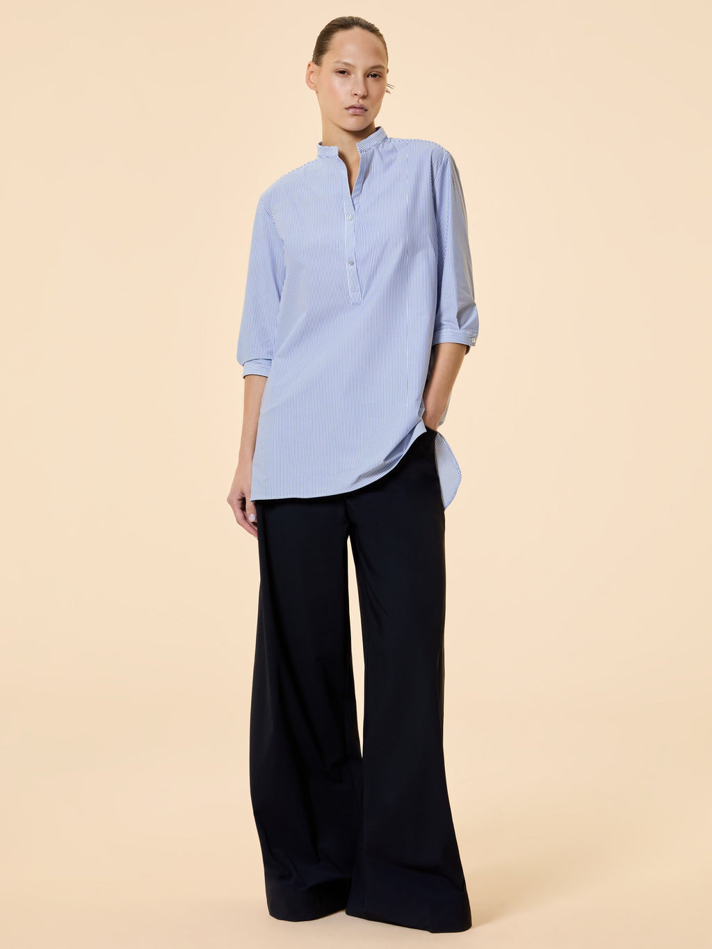 Oxford Jacquard Stripe Kor Wom Shirt - RRD Roberto Ricci Designs - Official Online Store