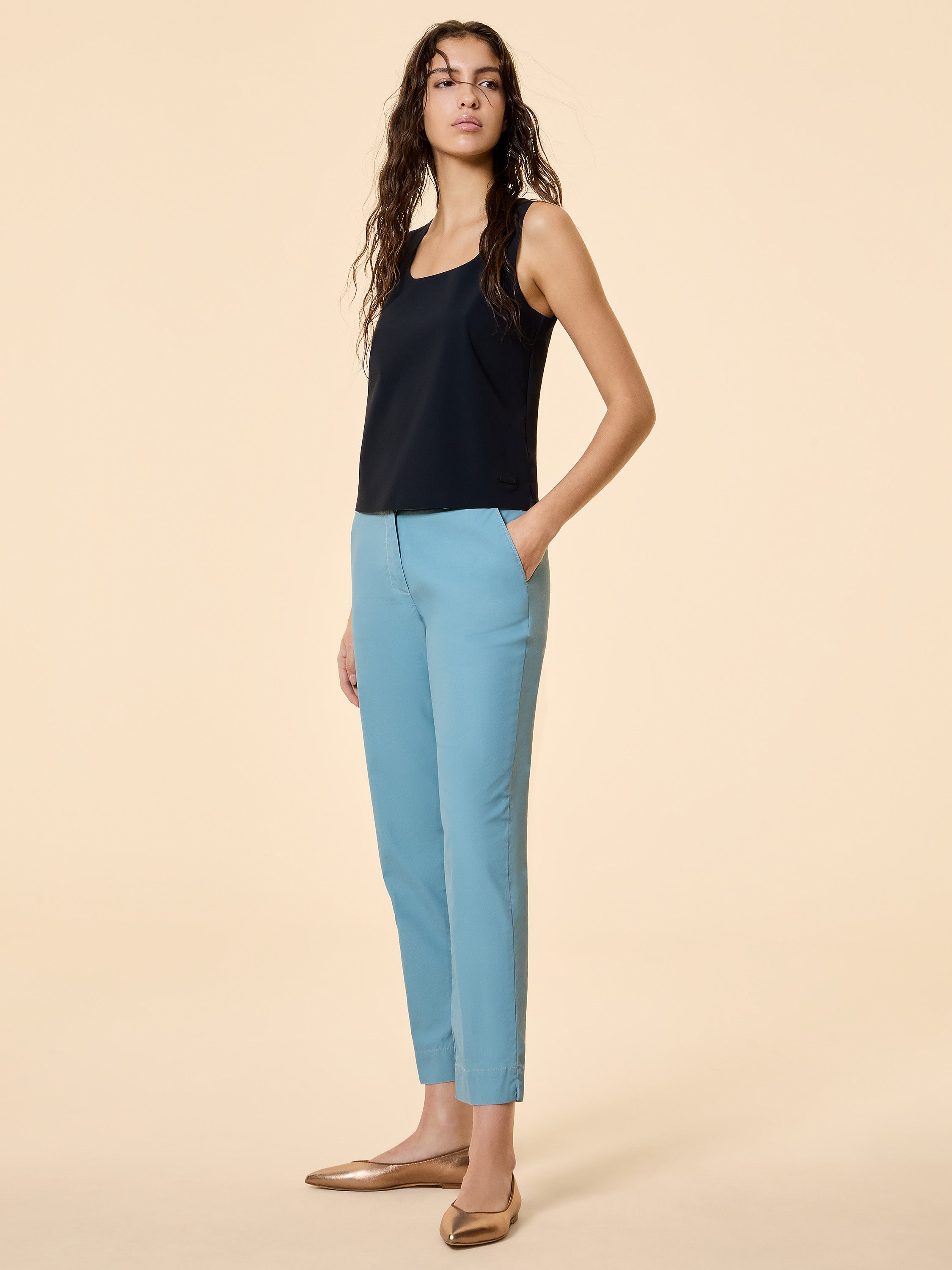 Marina Chalk Chino Wom Pant - RRD Roberto Ricci Designs - Official Online Store