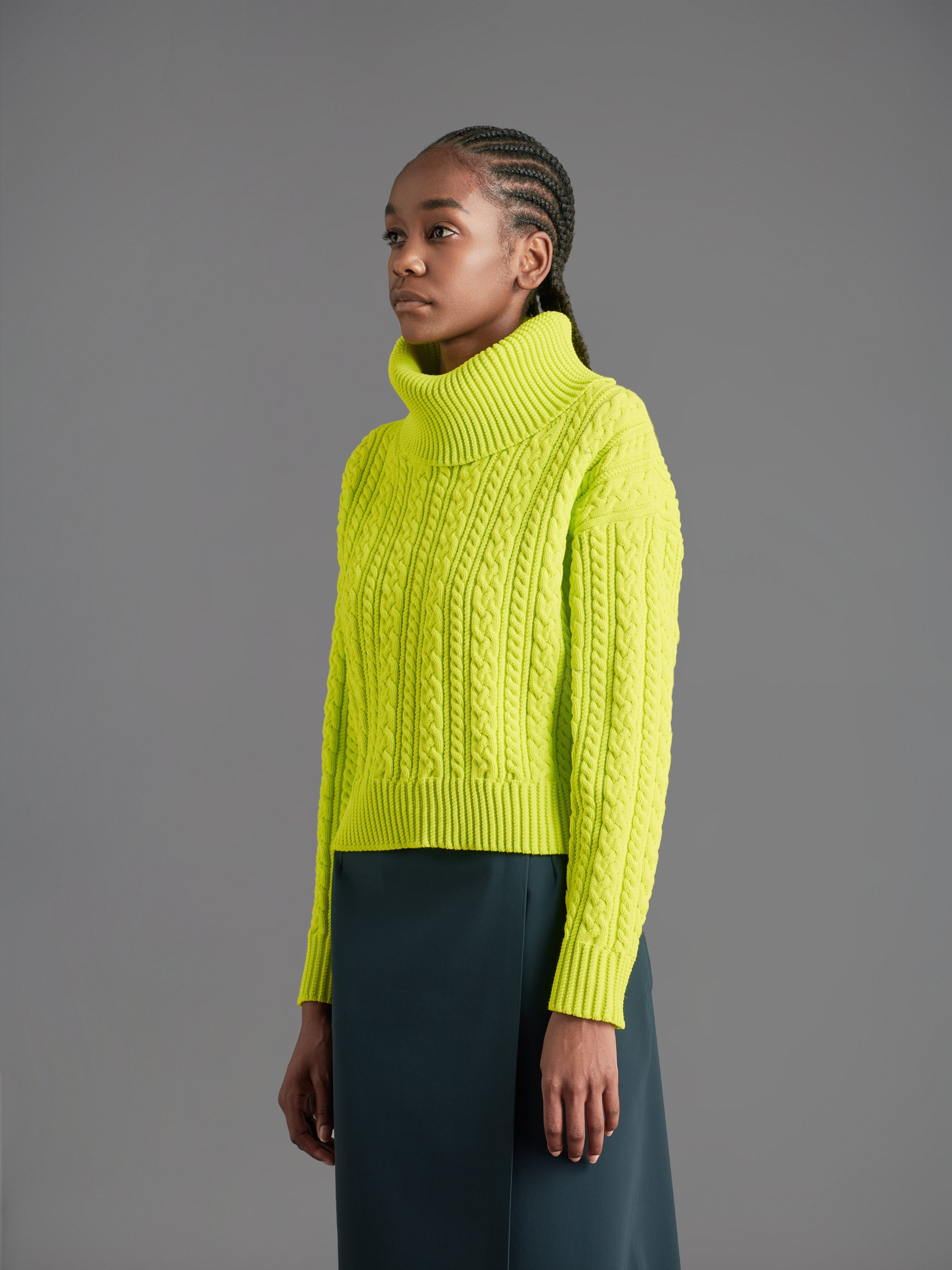 Neon yellow turtleneck on sale zara