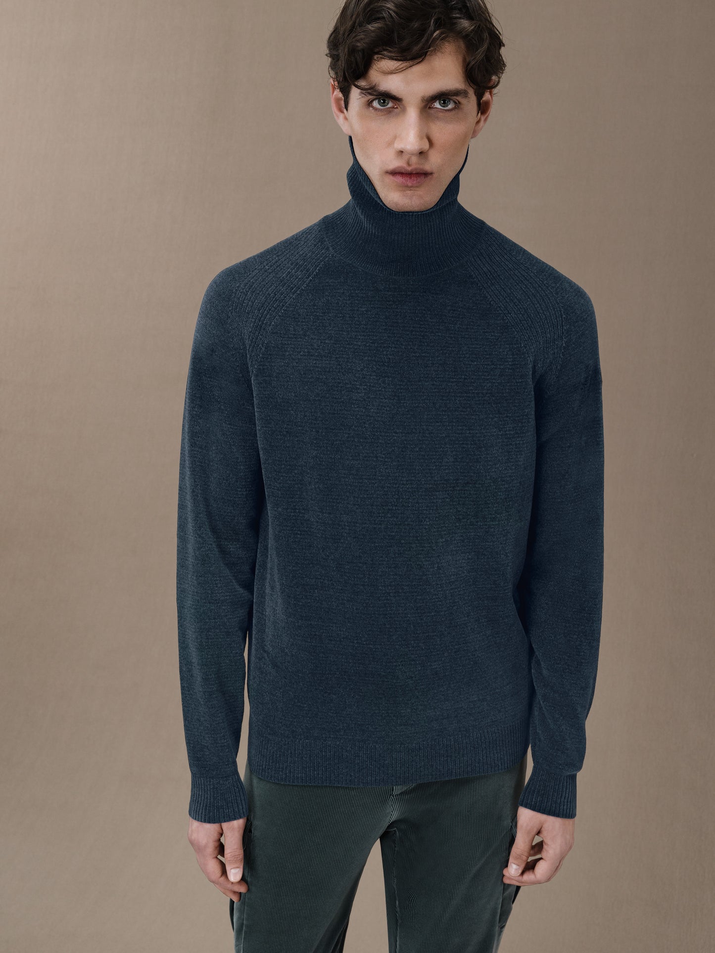 Velvet Turtleneck Knit