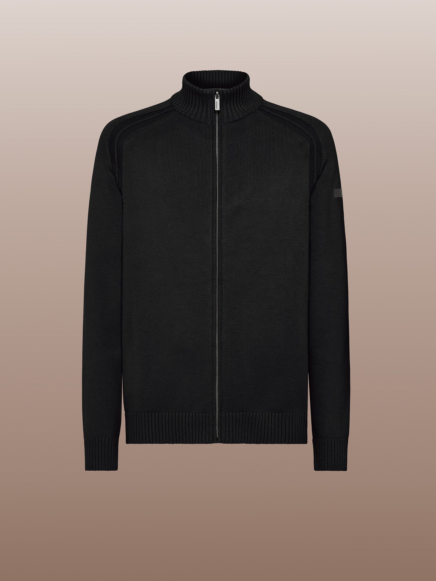 Cotton Plain Full Zip Knit