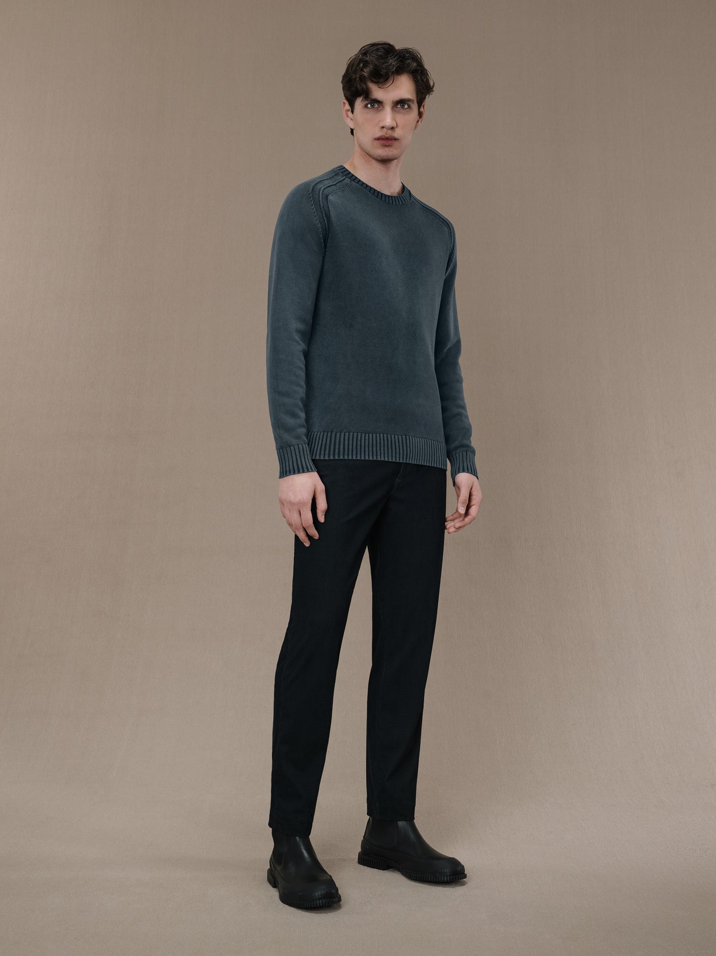 Cotton Techno Wash Round Knit