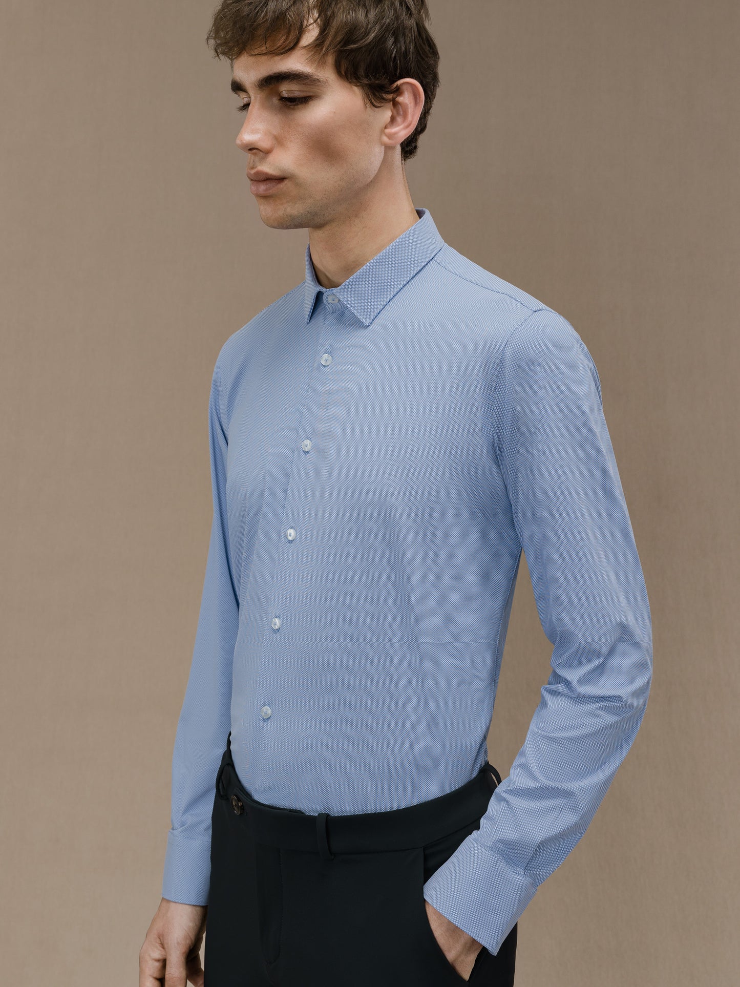 Oxford Jacquard Open Shirt