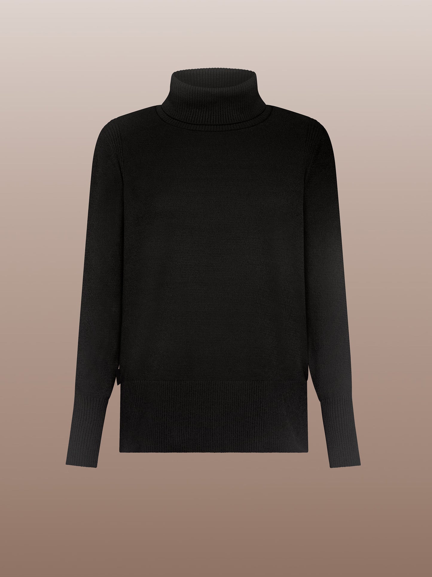 Velvet Vent Turtleneck Wom Knit