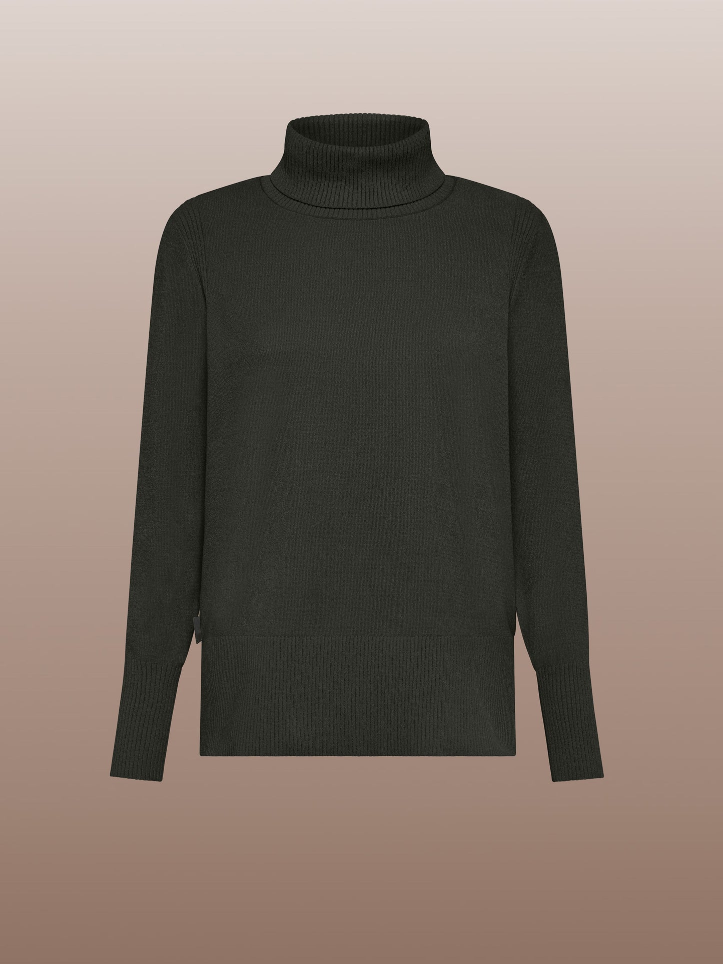 Velvet Vent Turtleneck Wom Knit