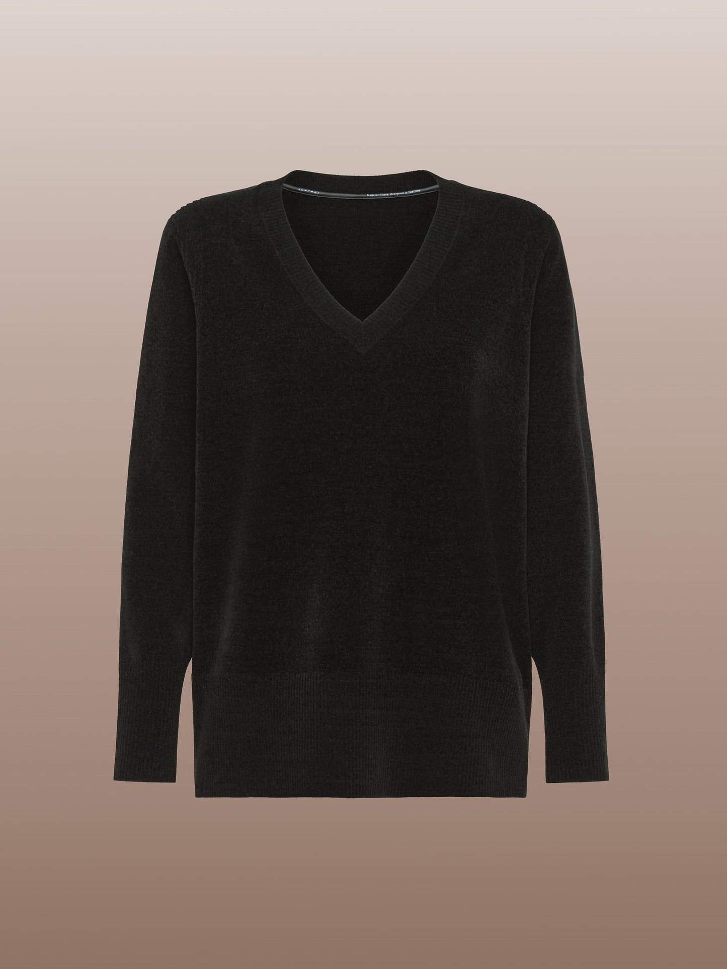 Velvet Vent V-Neck Wom Knit