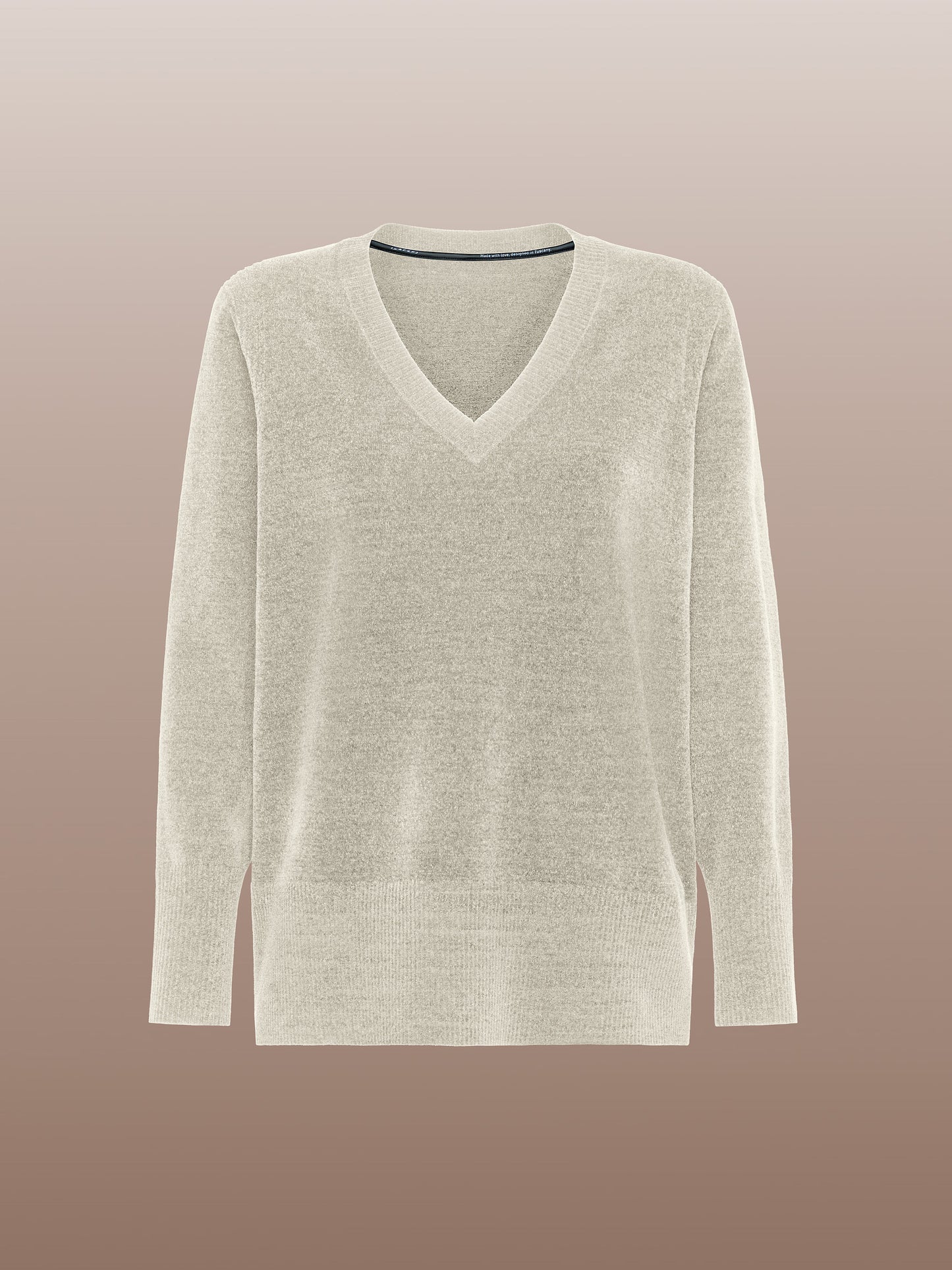 Velvet Vent V-Neck Wom Knit