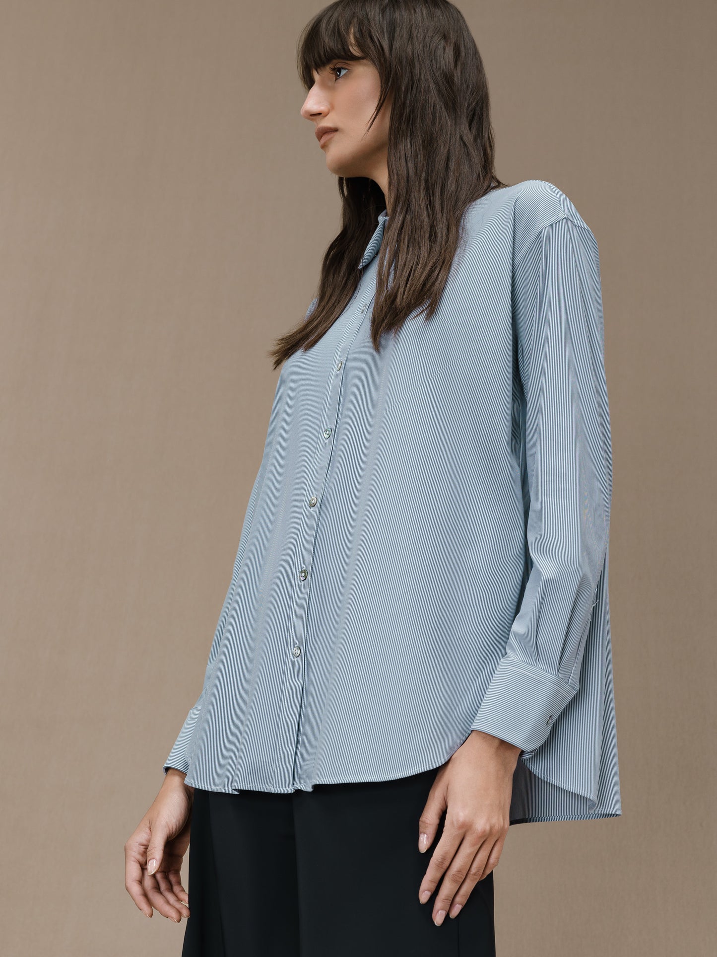 Oxford Jacquard Boyfriend Wom Shirt