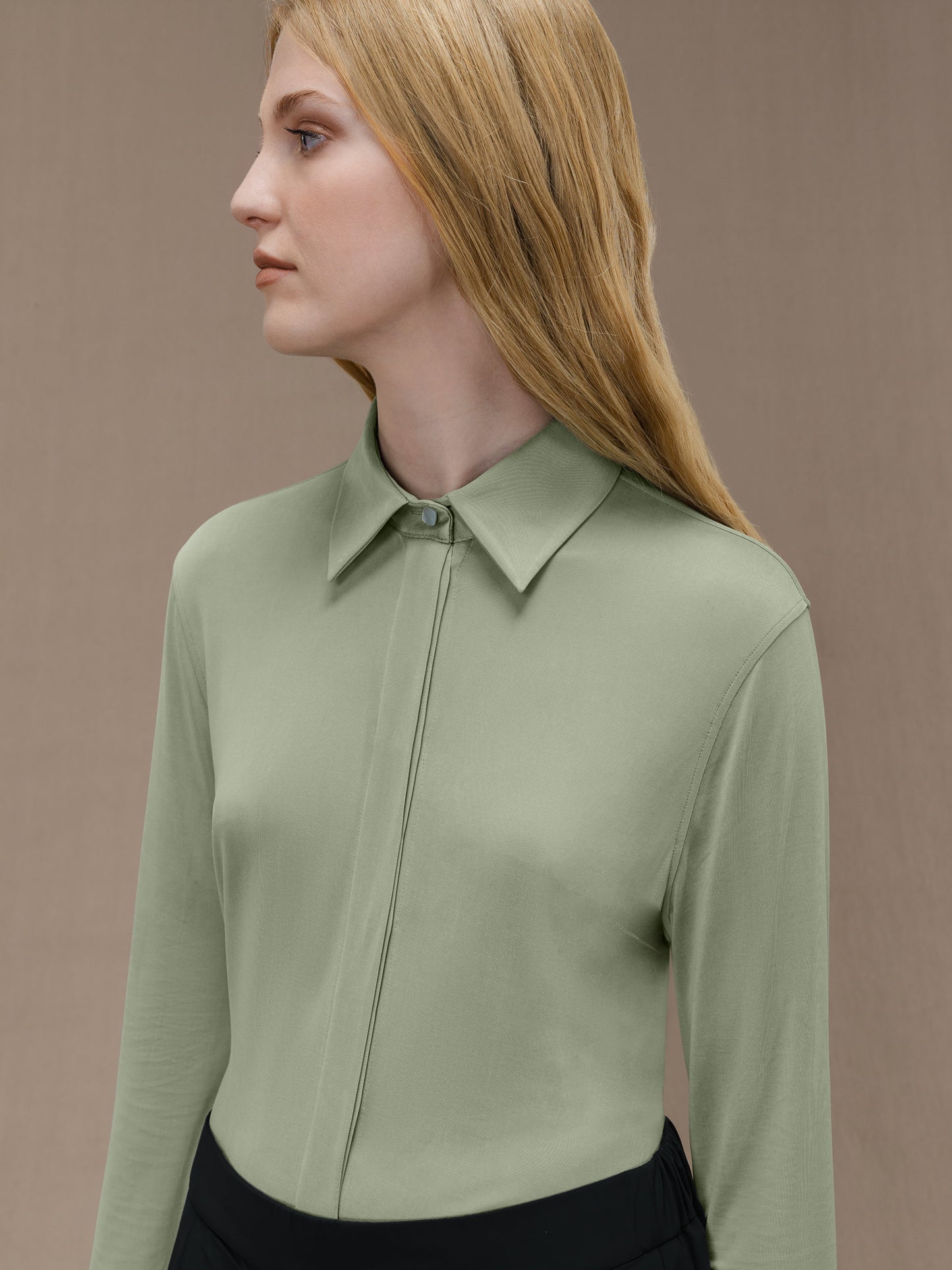 Cupro Plain Wom Shirt