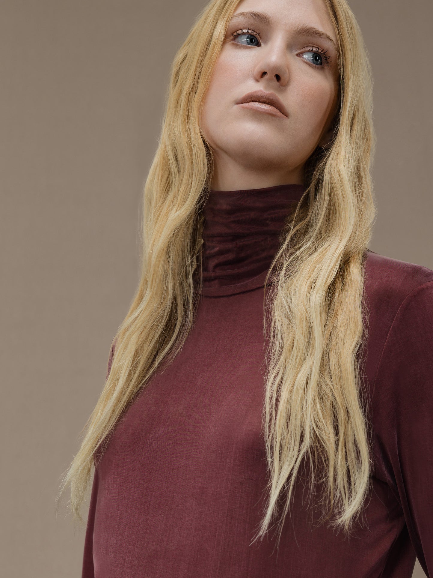 Cupro Turtleneck Wom Shirty