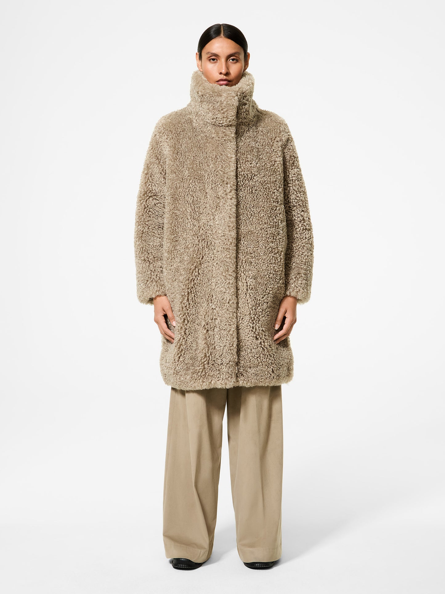 Lamb Hybrid Coat Wom Jkt