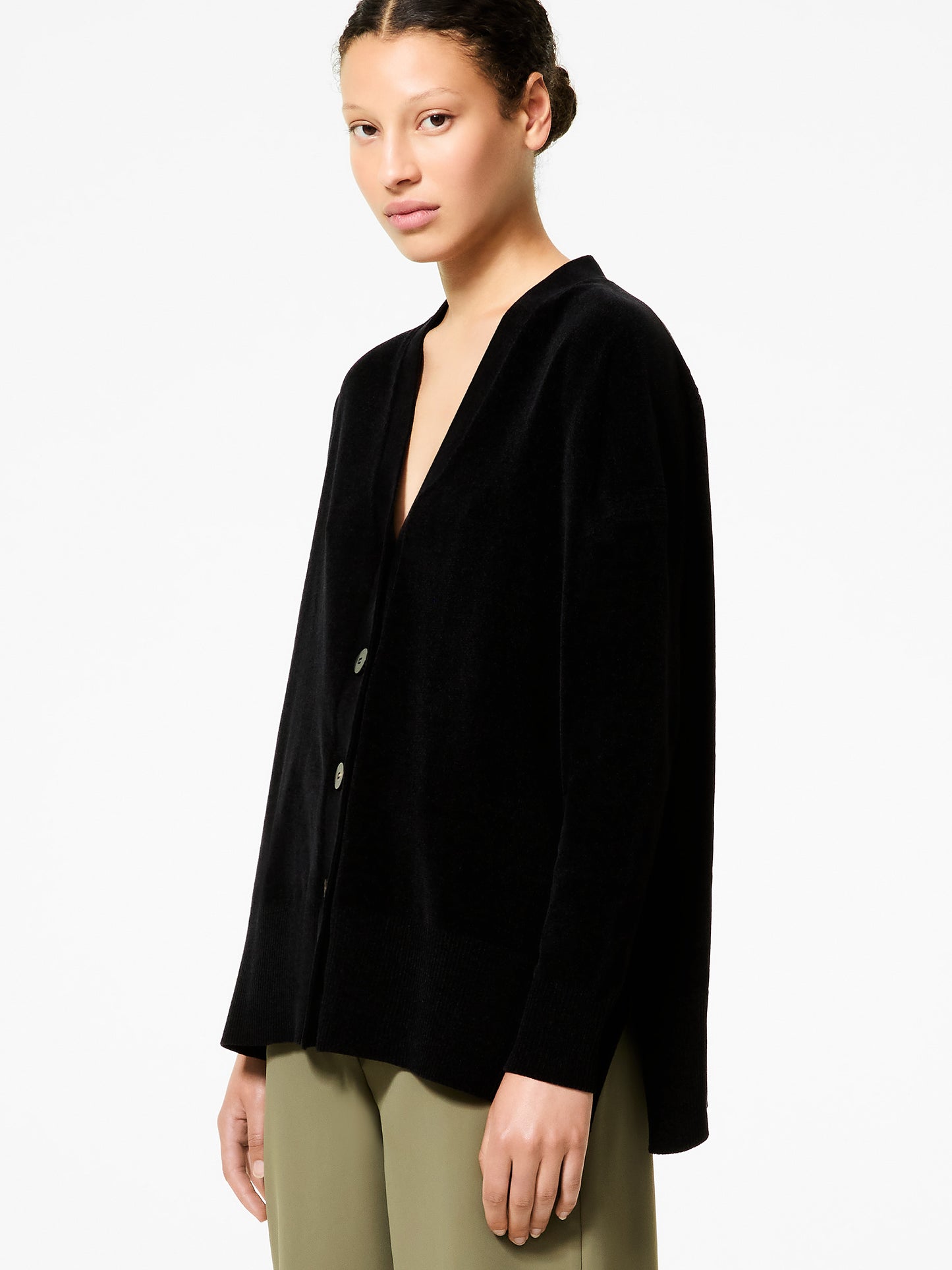 Velvet Vent Cardigan Wom Knit