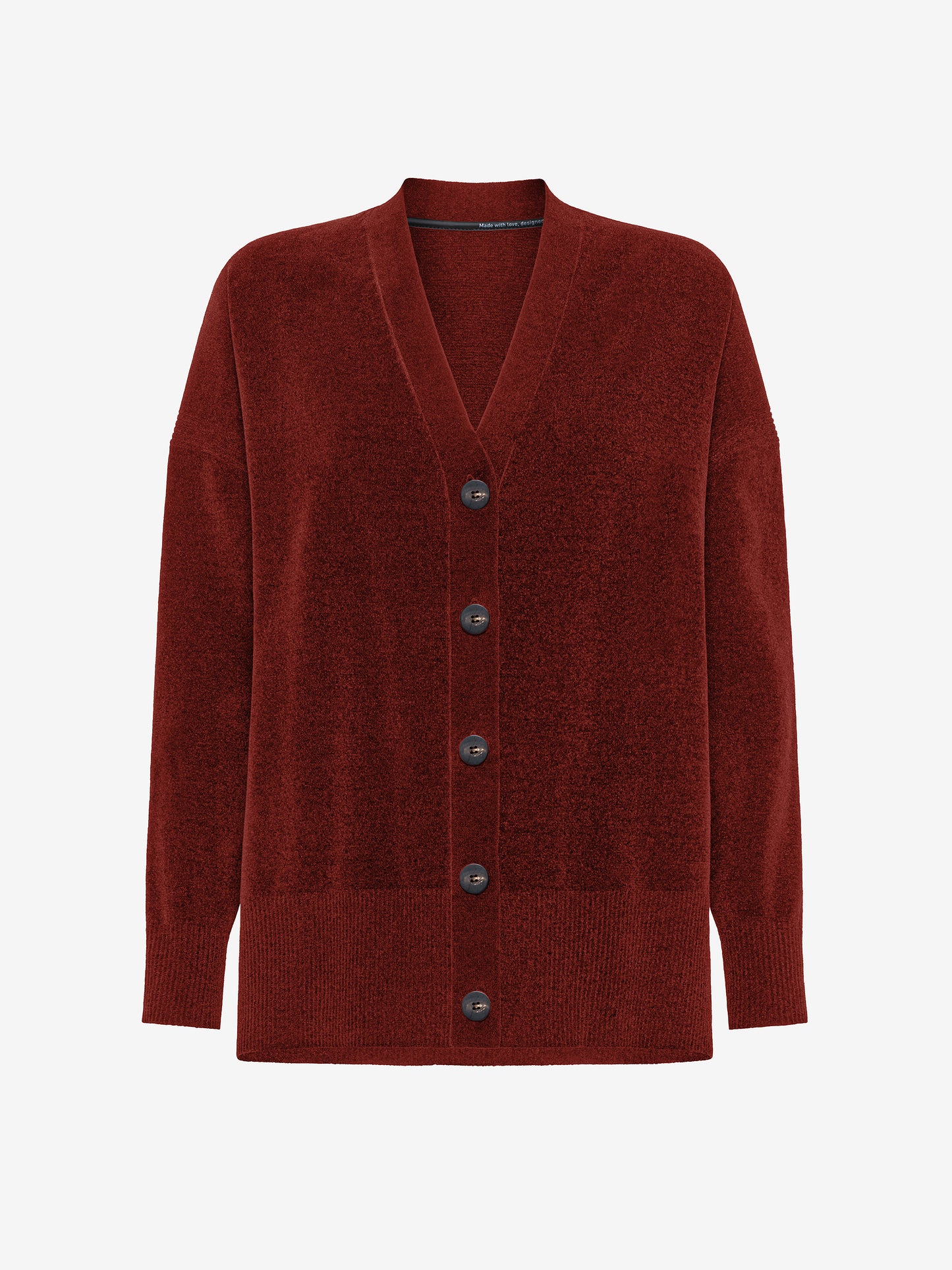 Velvet Vent Cardigan Wom Knit