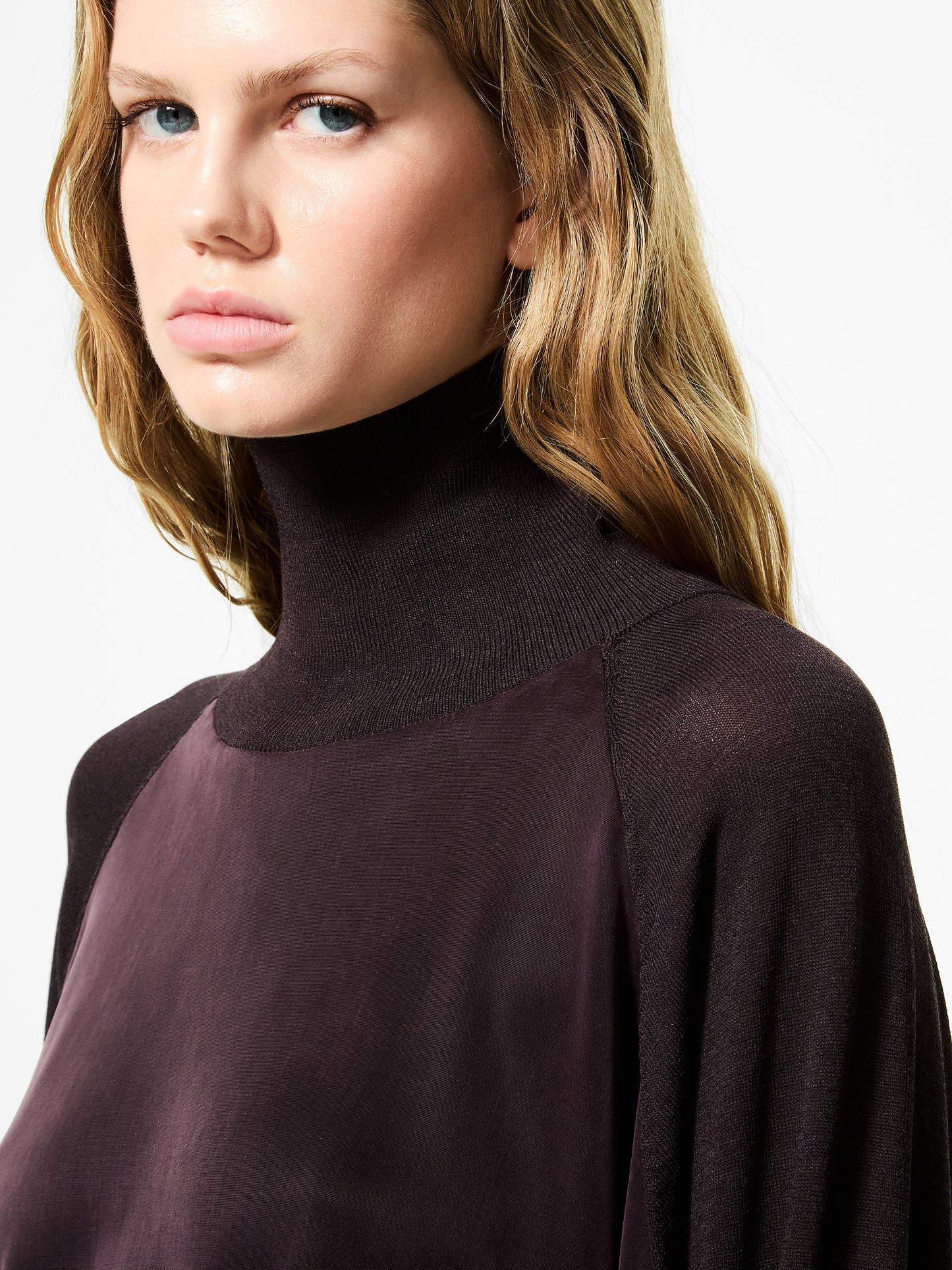 Cupro Turtleneck Wom Soft Knit