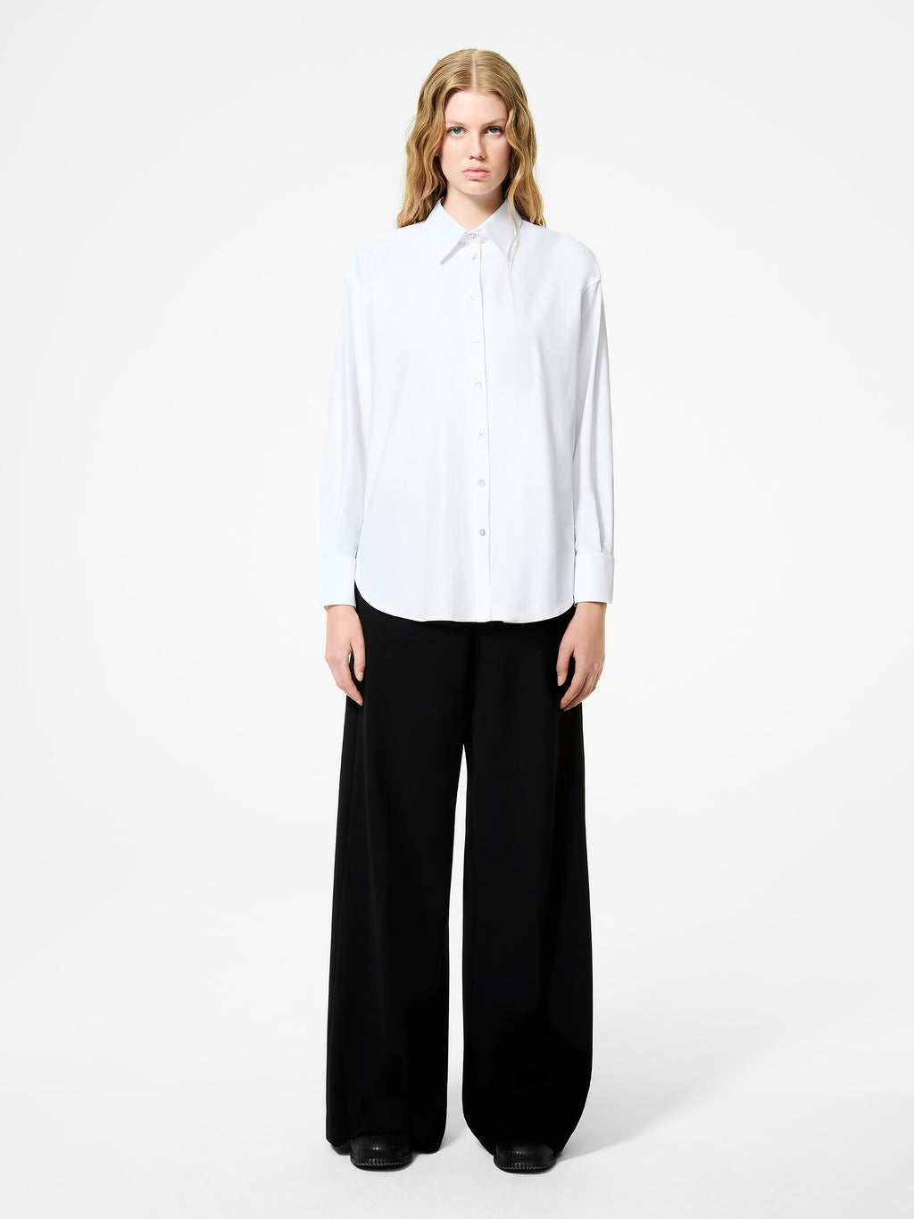 Oxford Jacquard Boyfriend Wom Shirt - RRD Roberto Ricci Designs - Official Online Store