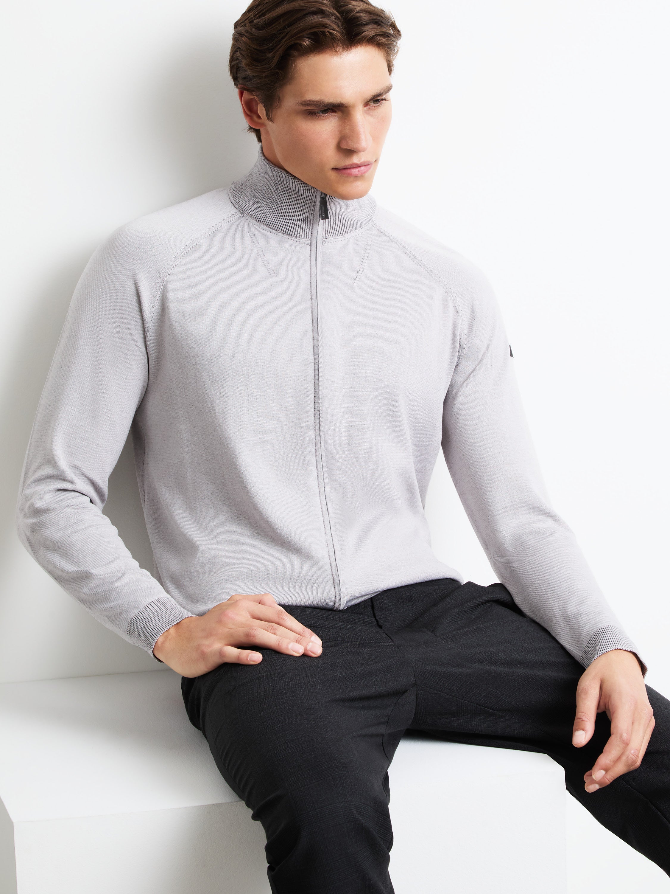 New Amos Cotton Full Zip Knit