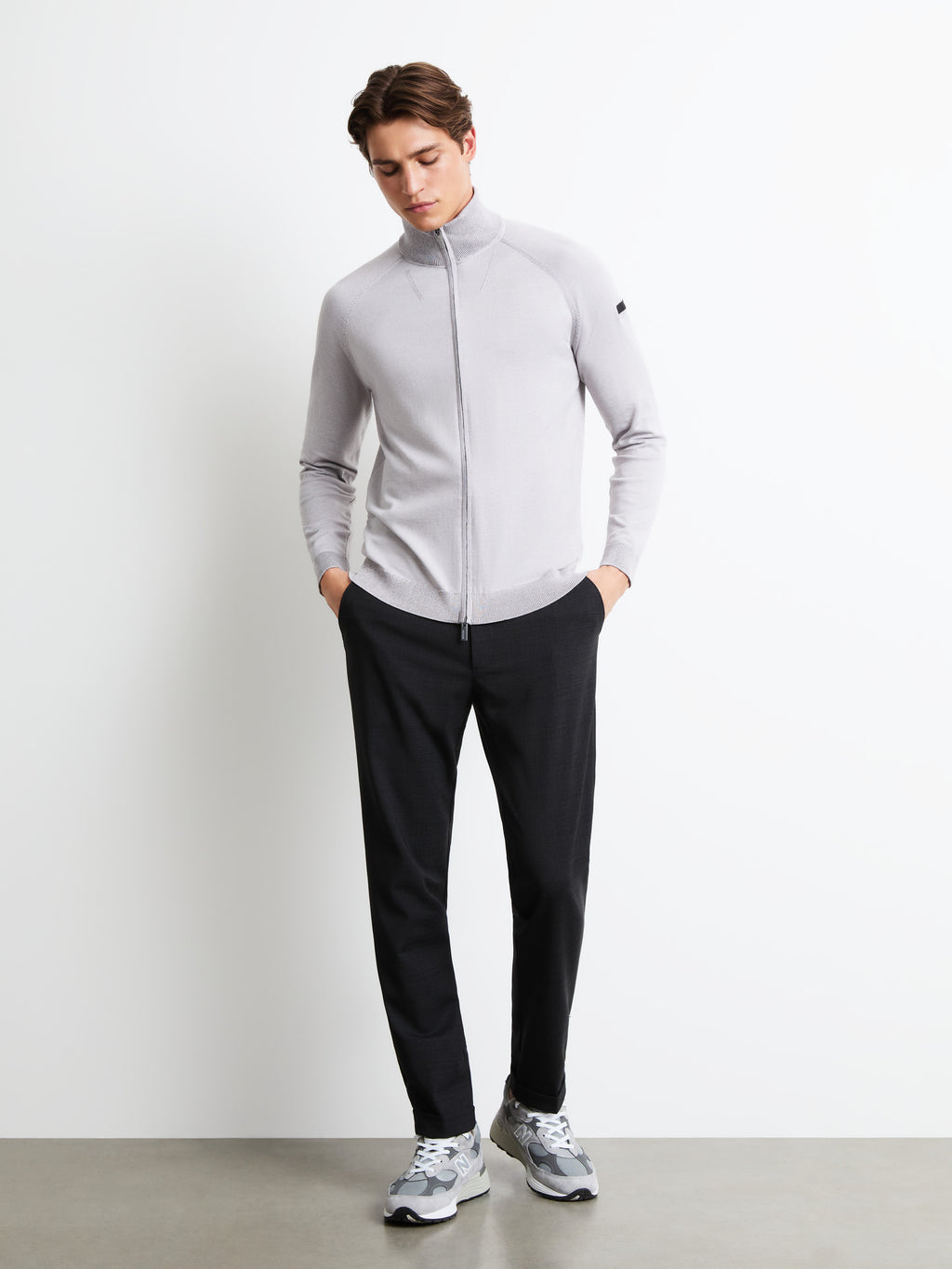 New Amos Cotton Full Zip Knit