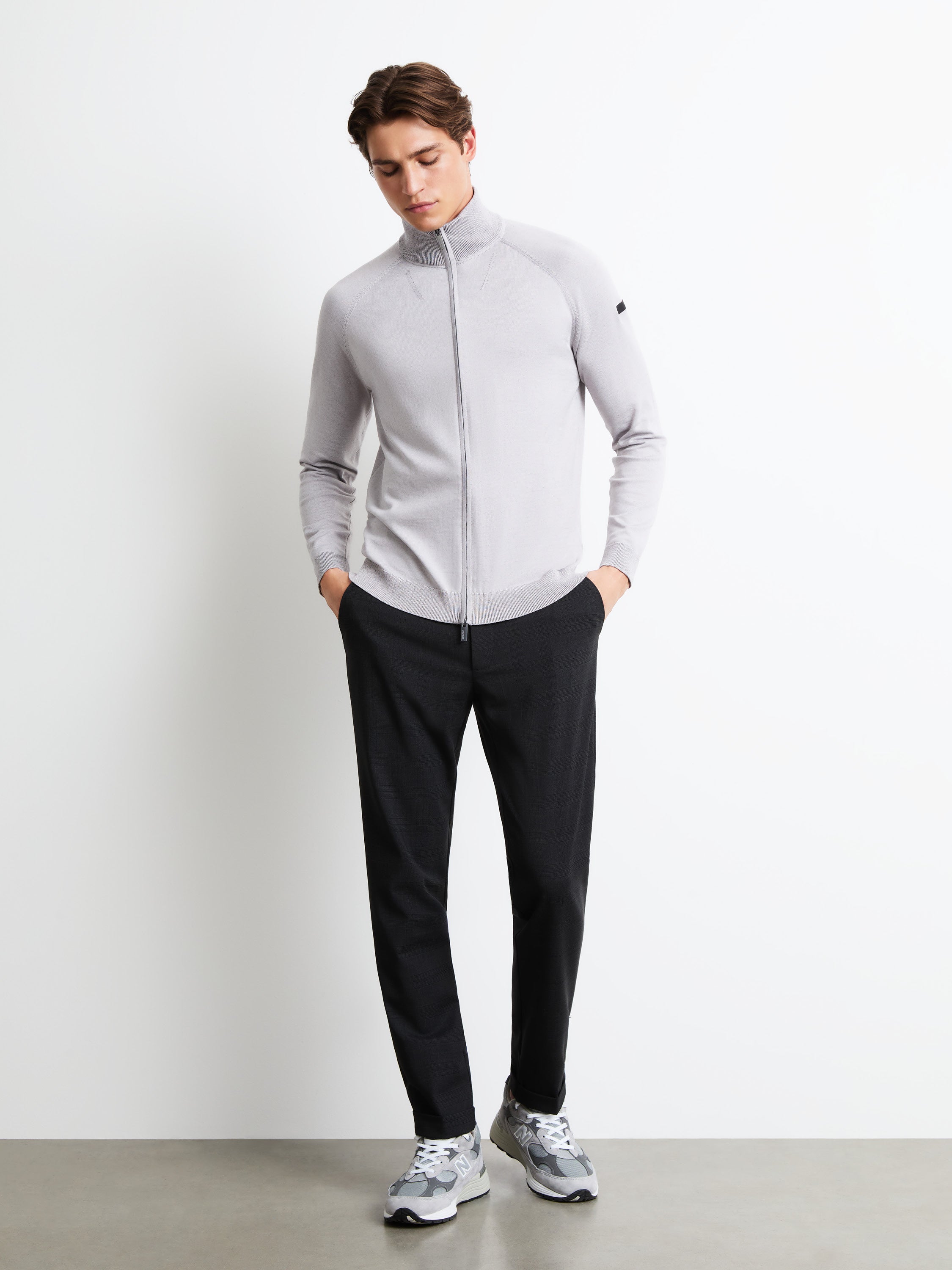 New Amos Cotton Full Zip Knit