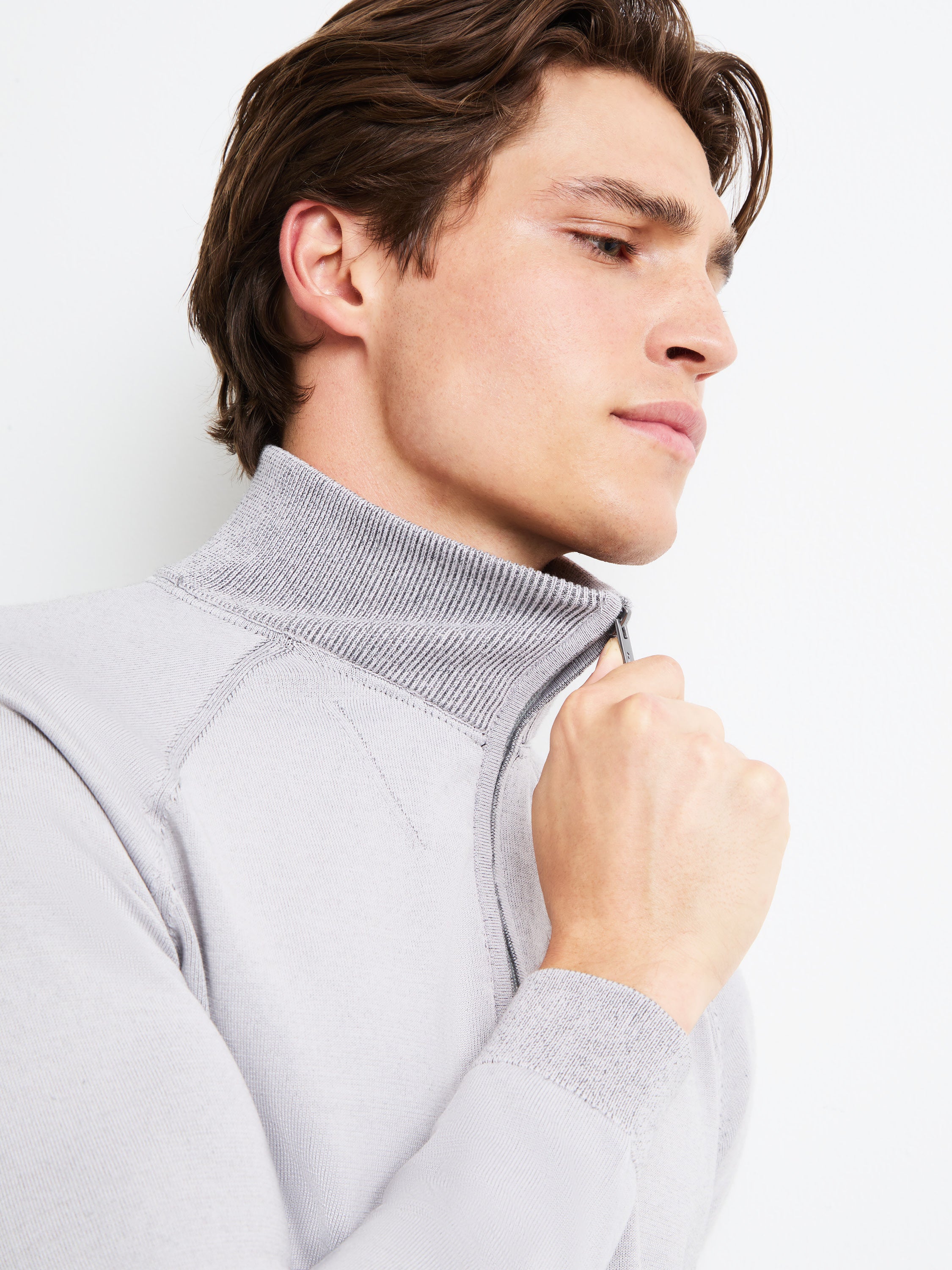New Amos Cotton Full Zip Knit