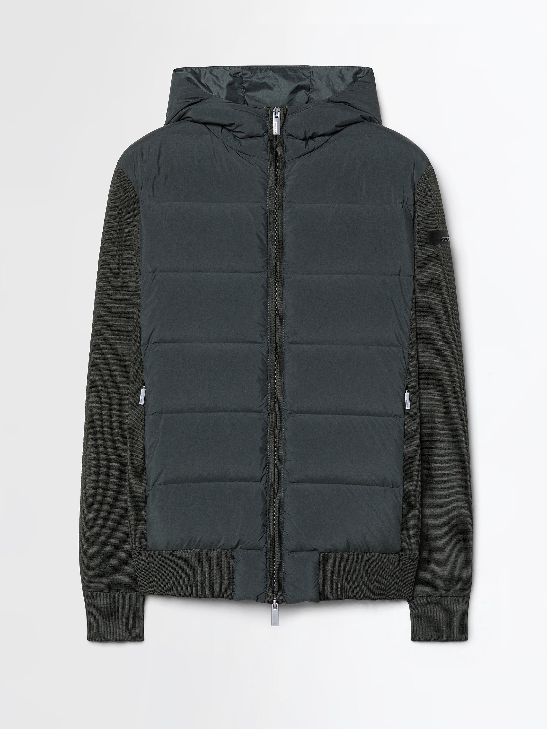 New Amos Hybrid Duck Hood Zip Soft Knit