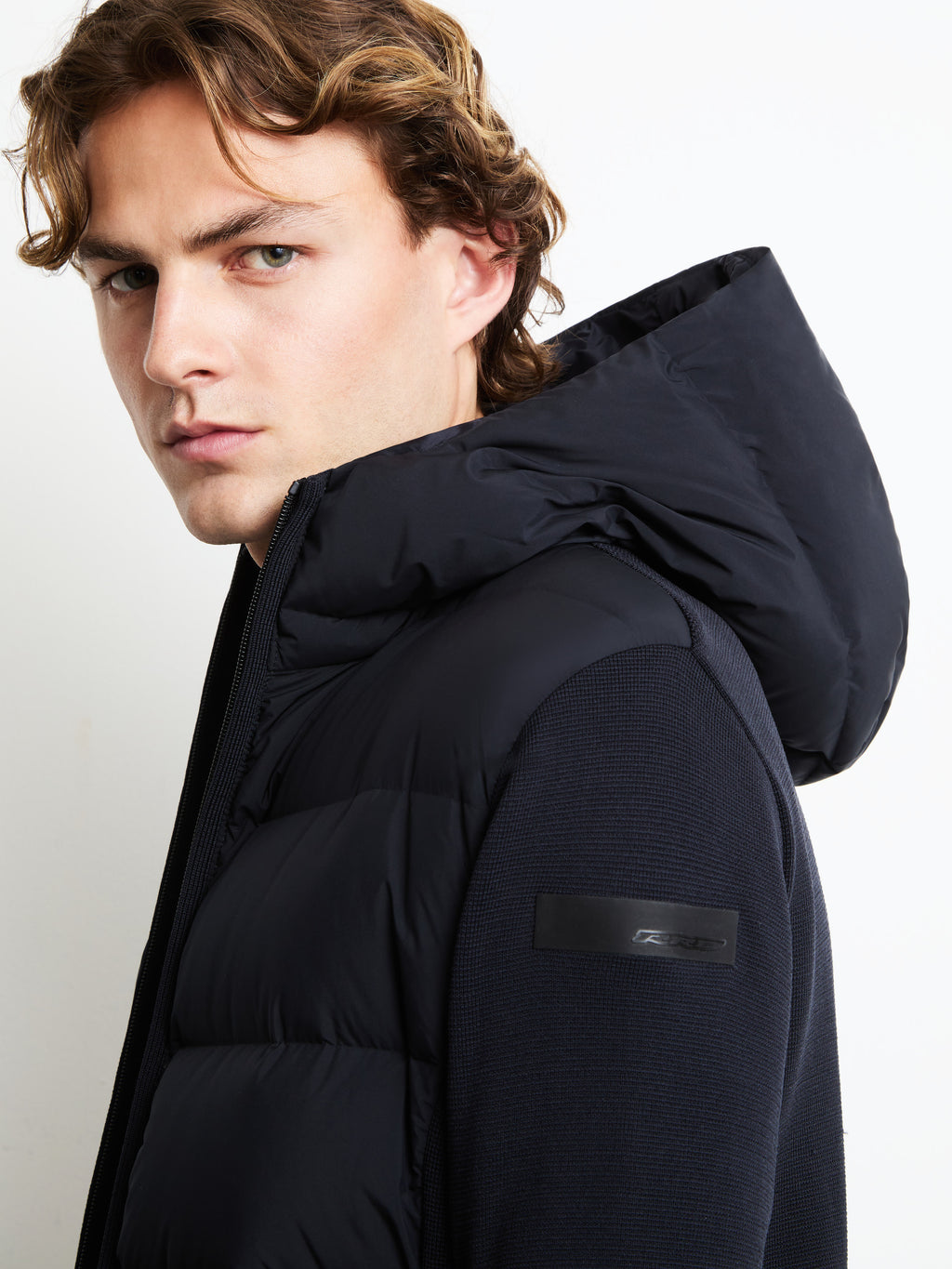 New Amos Hybrid Duck Hood Zip Soft Knit
