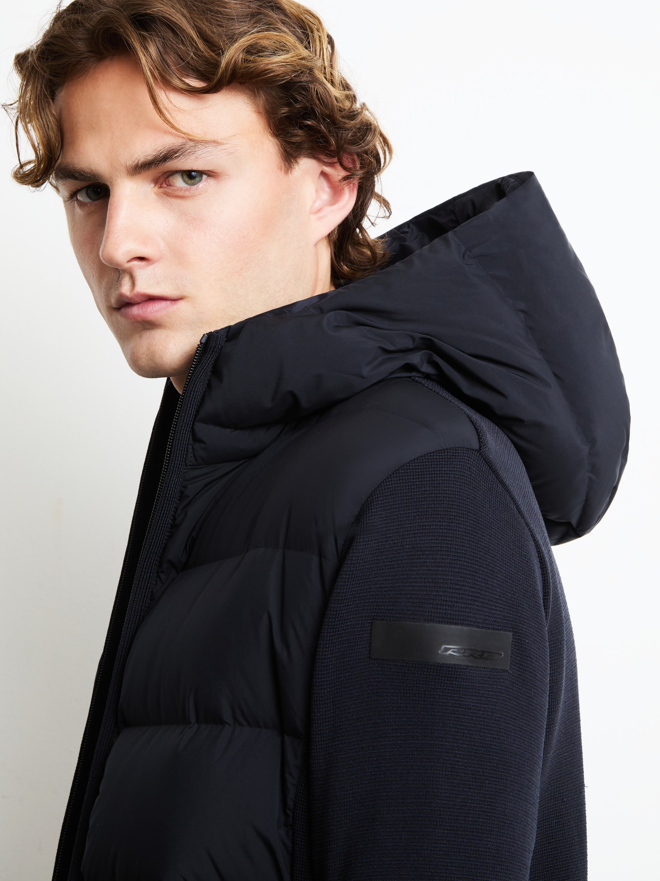 New Amos Hybrid Duck Hood Zip Soft Knit