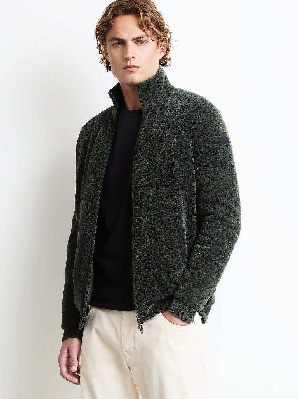 Velvet Dot Full Zip Soft Knit