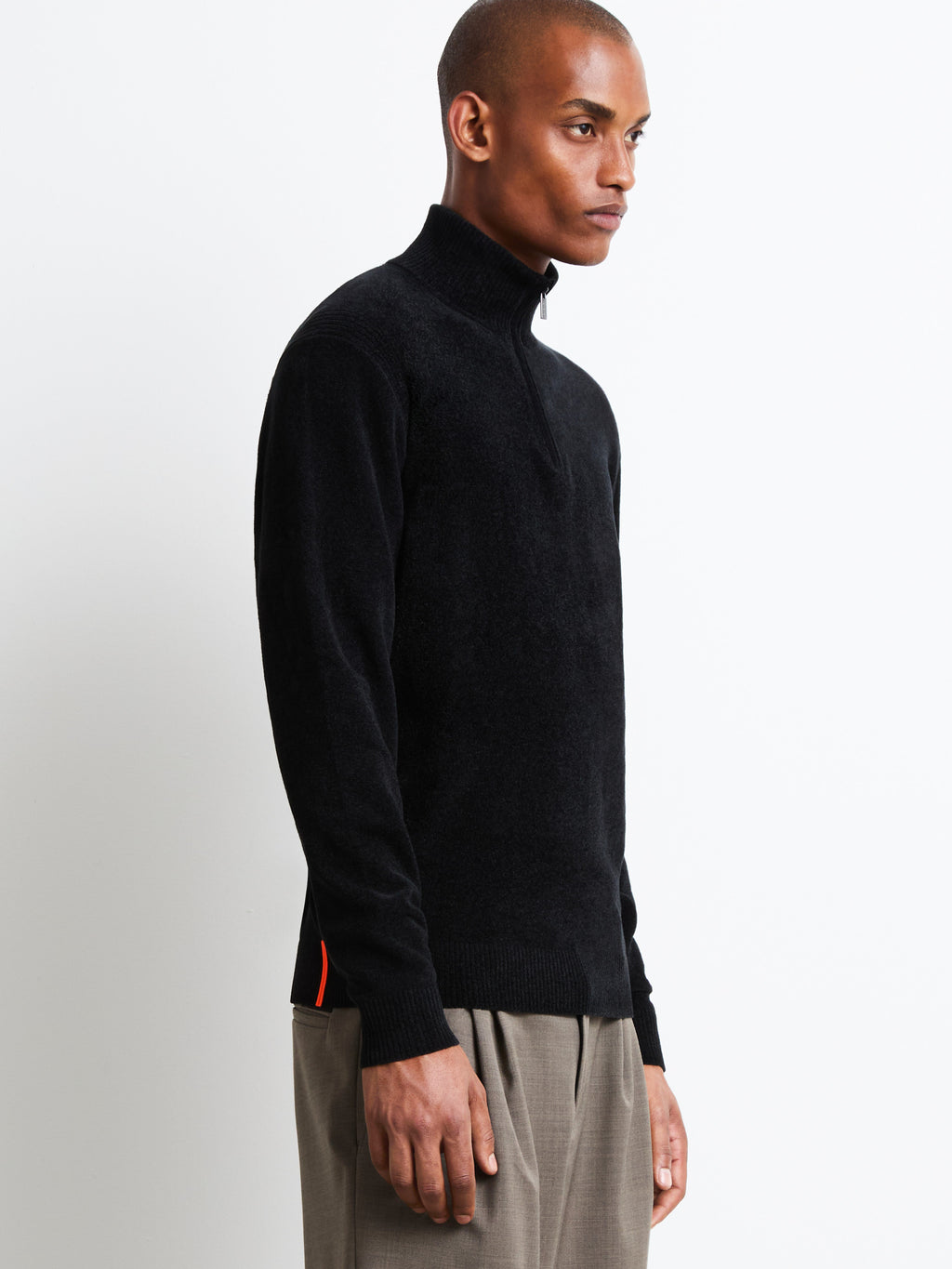 Velvet Half Zip Knit