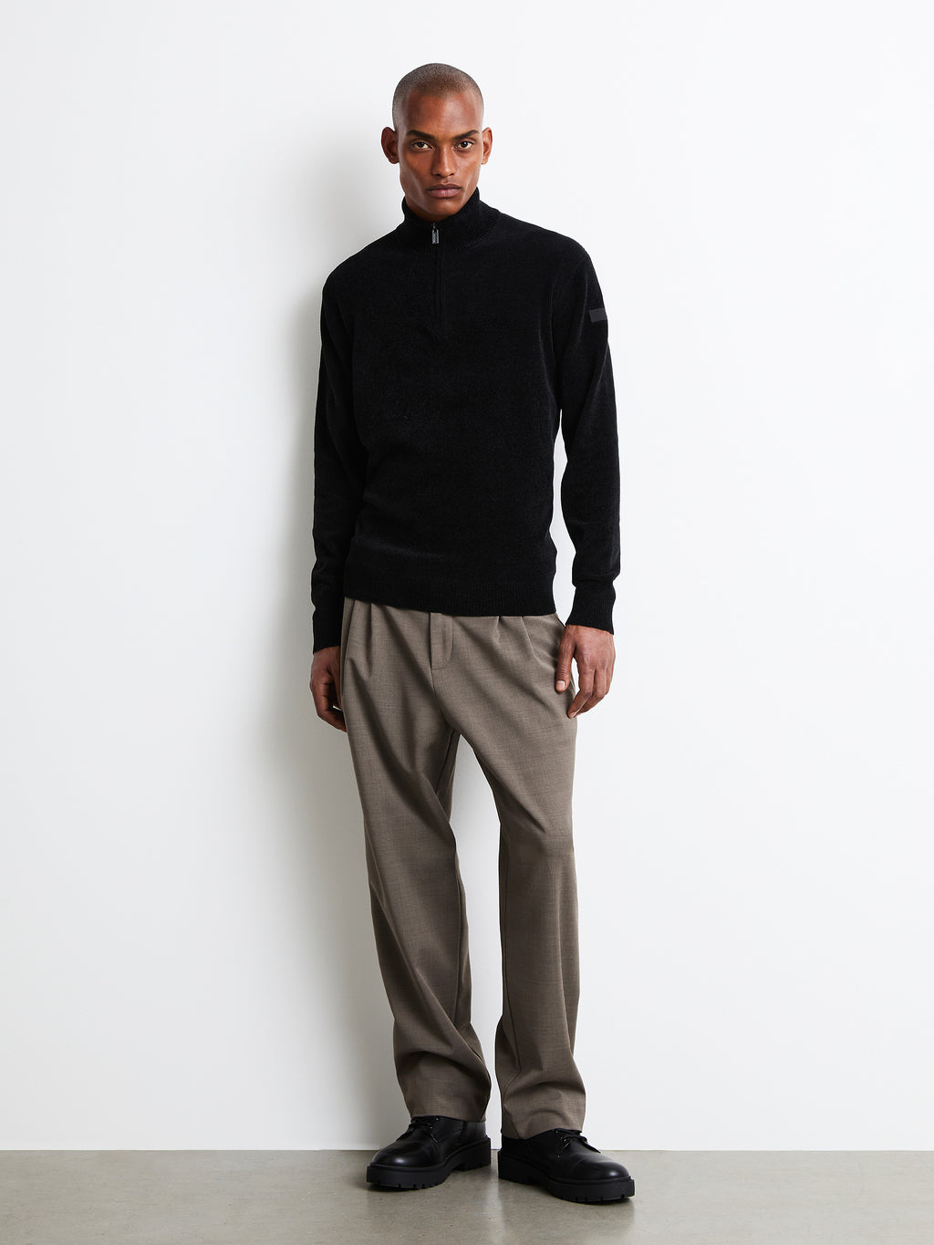 Velvet Half Zip Knit