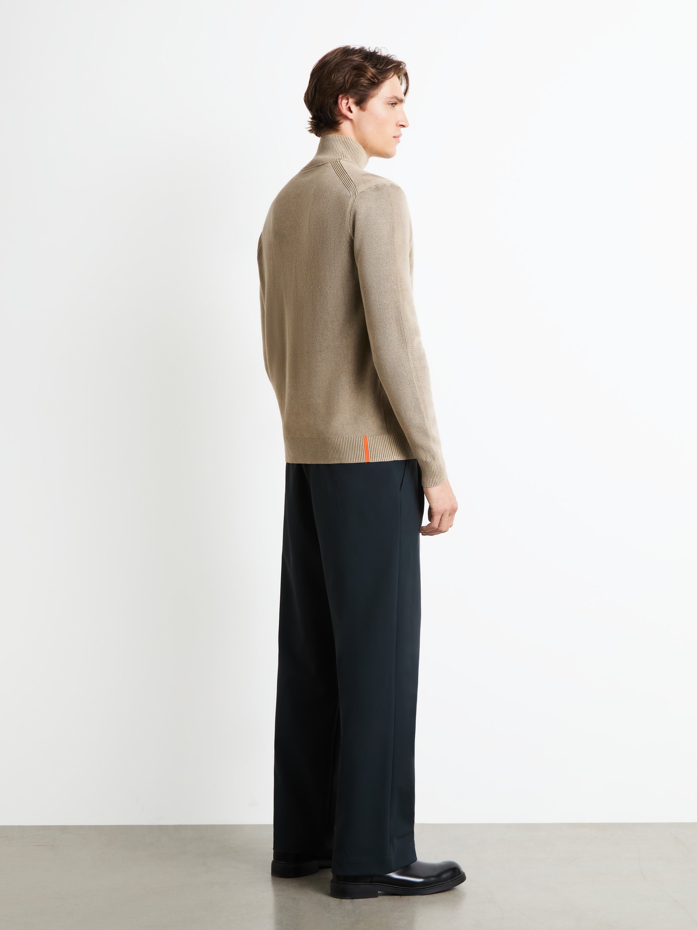 Cotton Techno Wash Turtleneck Knit