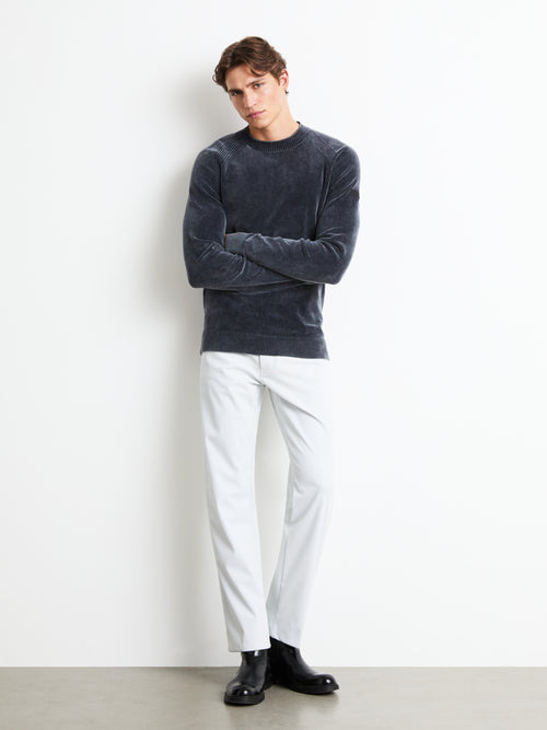 Velvet Techno Wash Round Knit