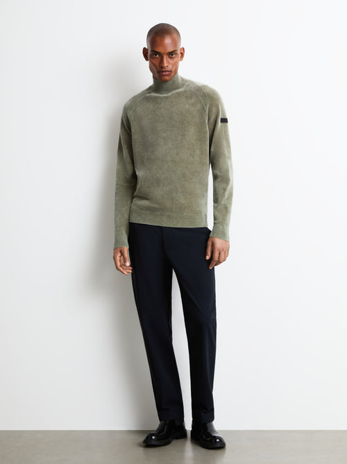 Velvet Techno Wash Turtleneck Knit