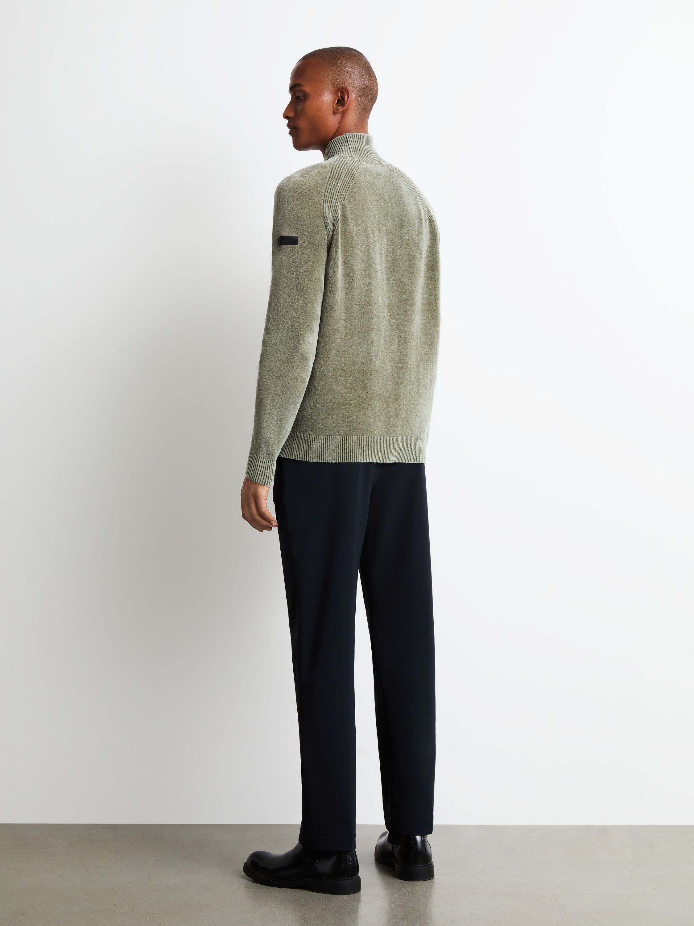 Velvet Techno Wash Turtleneck Knit