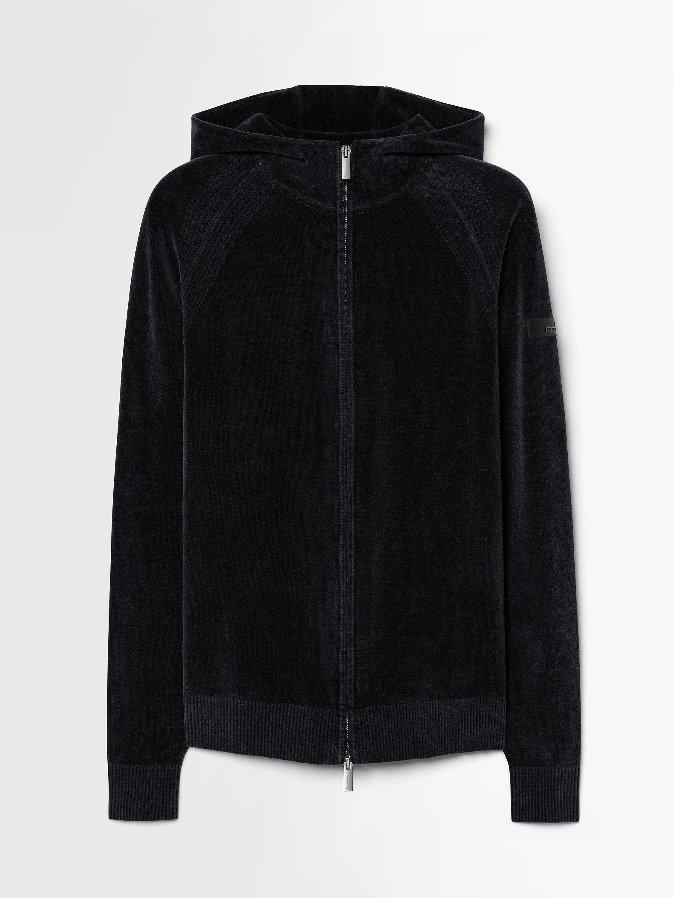Velvet Techno Wash Hood Zip Knit