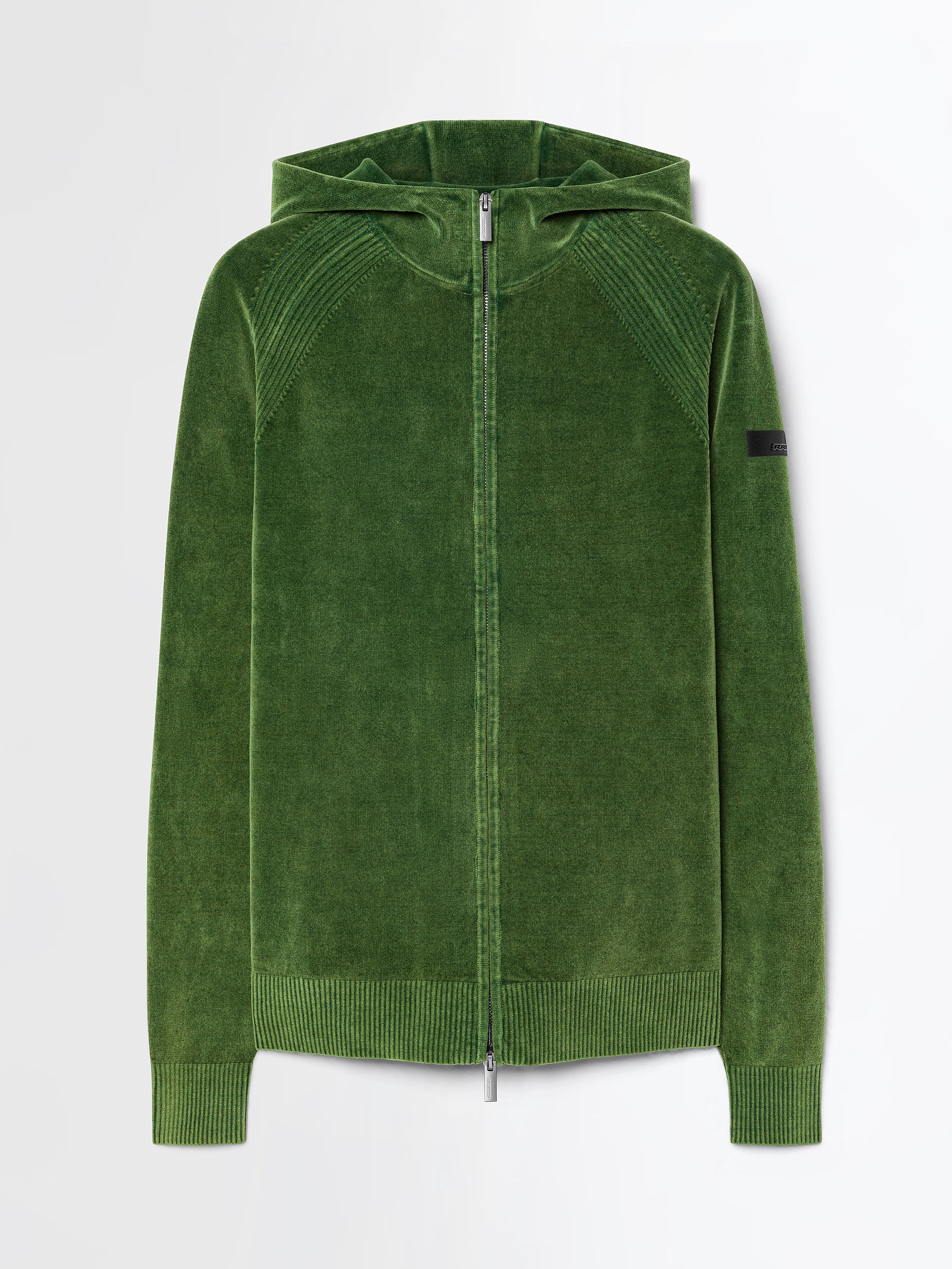 Velvet Techno Wash Hood Zip Knit