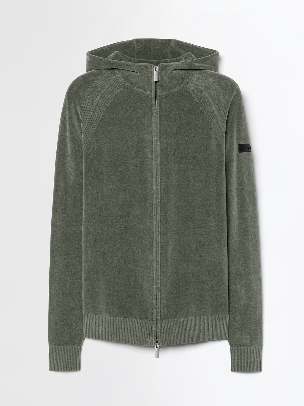 Velvet Techno Wash Hood Zip Knit
