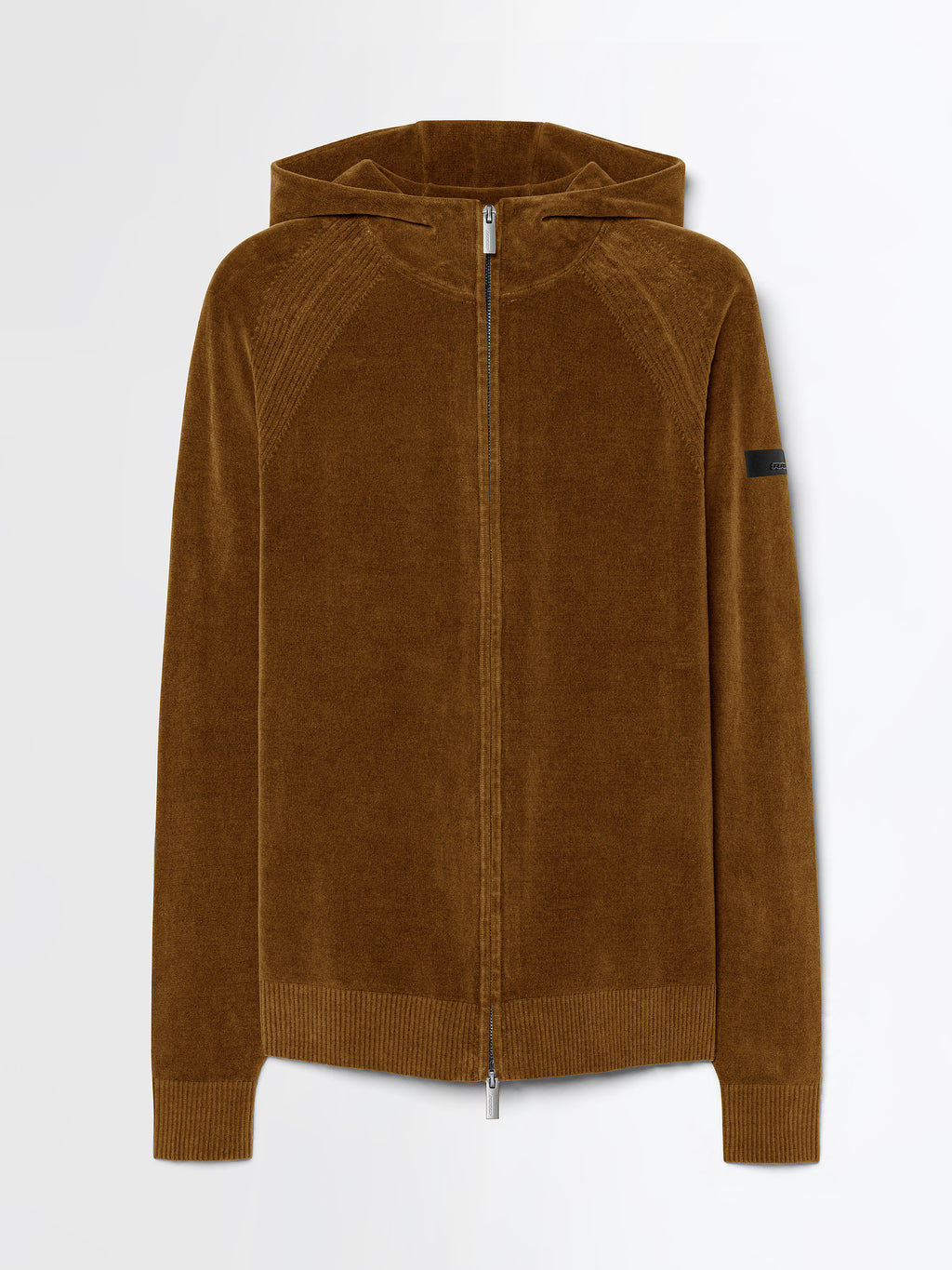 Velvet Techno Wash Hood Zip Knit