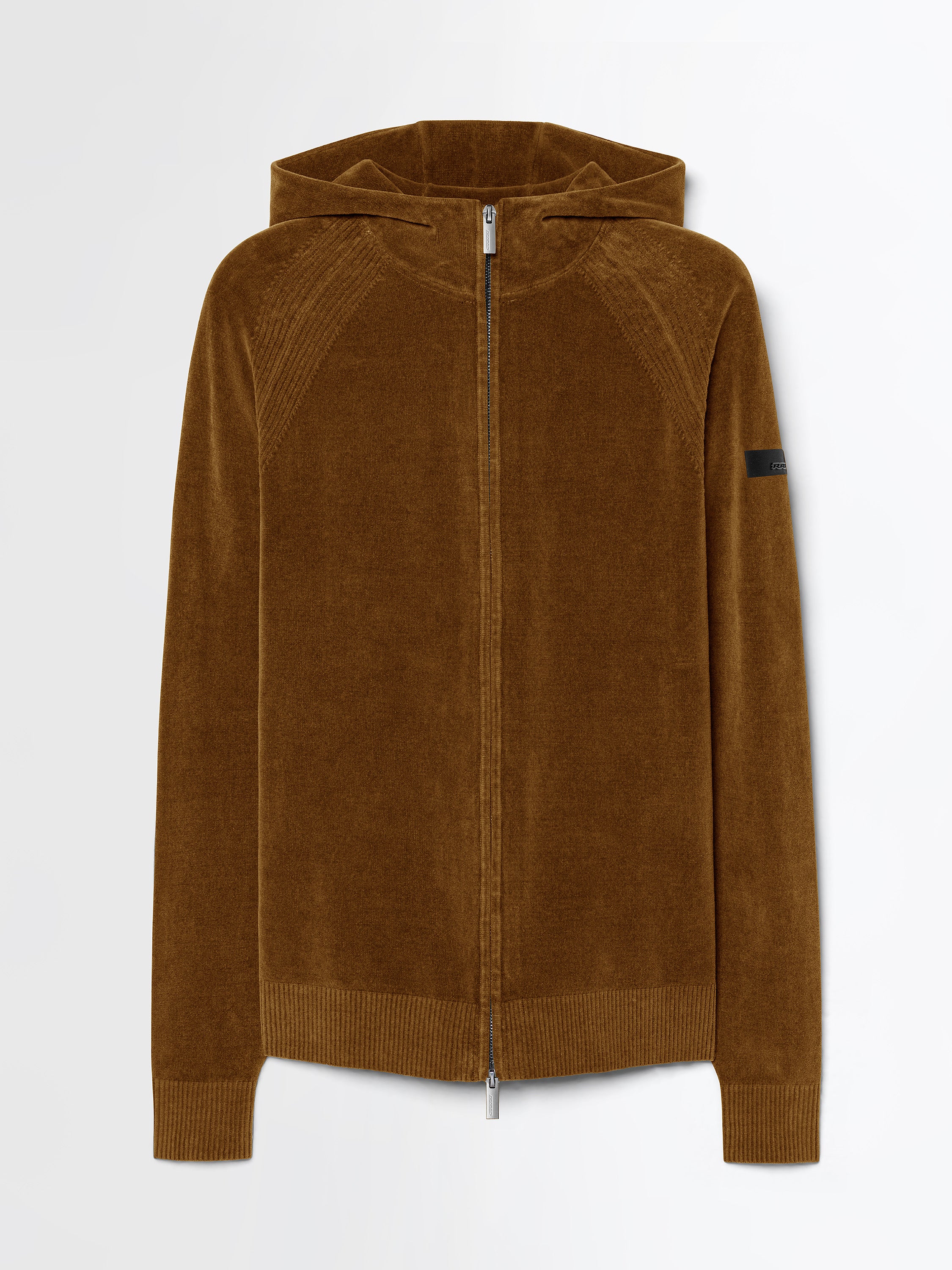 Velvet Techno Wash Hood Zip Knit
