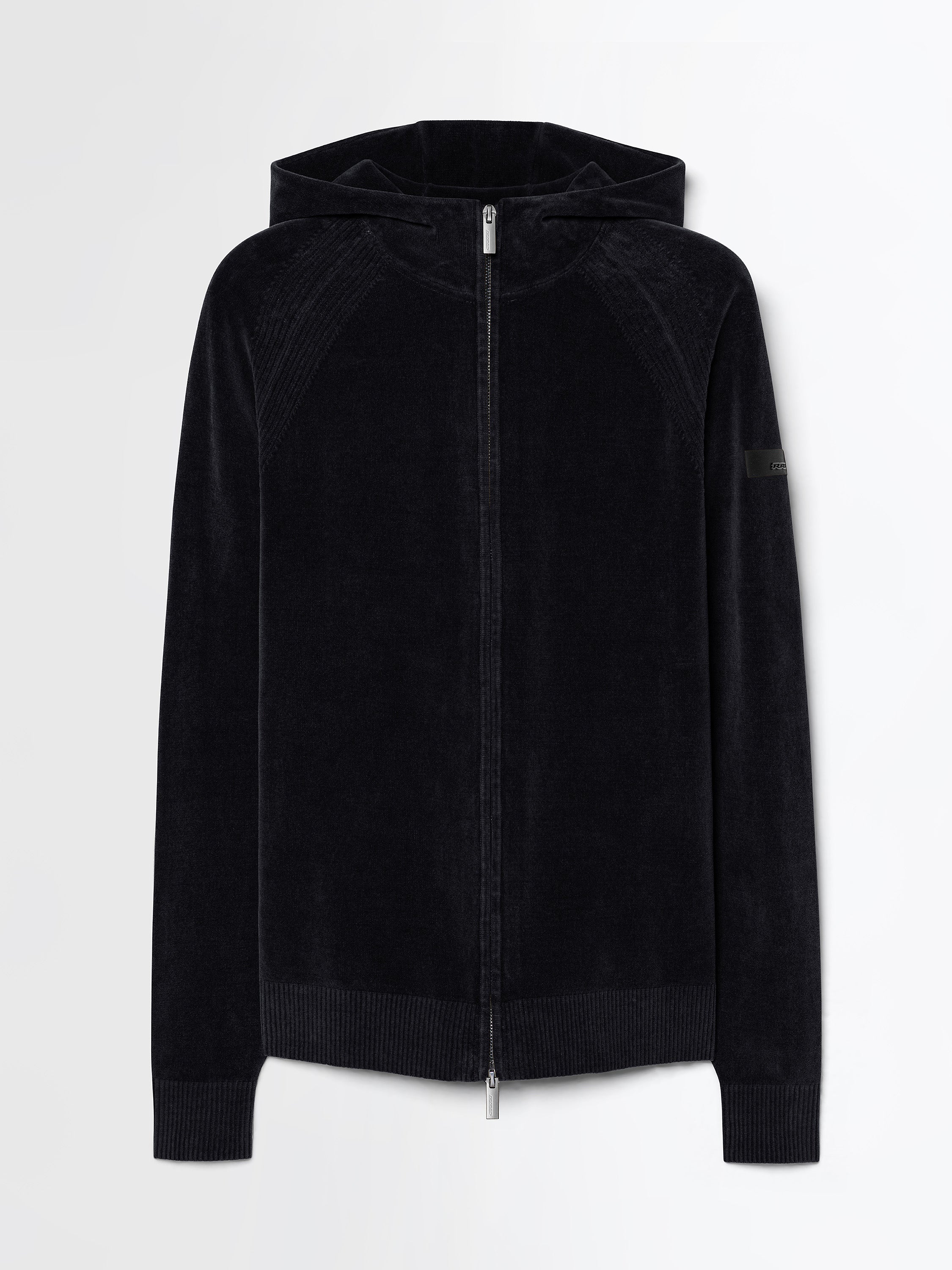 Velvet Techno Wash Hood Zip Knit
